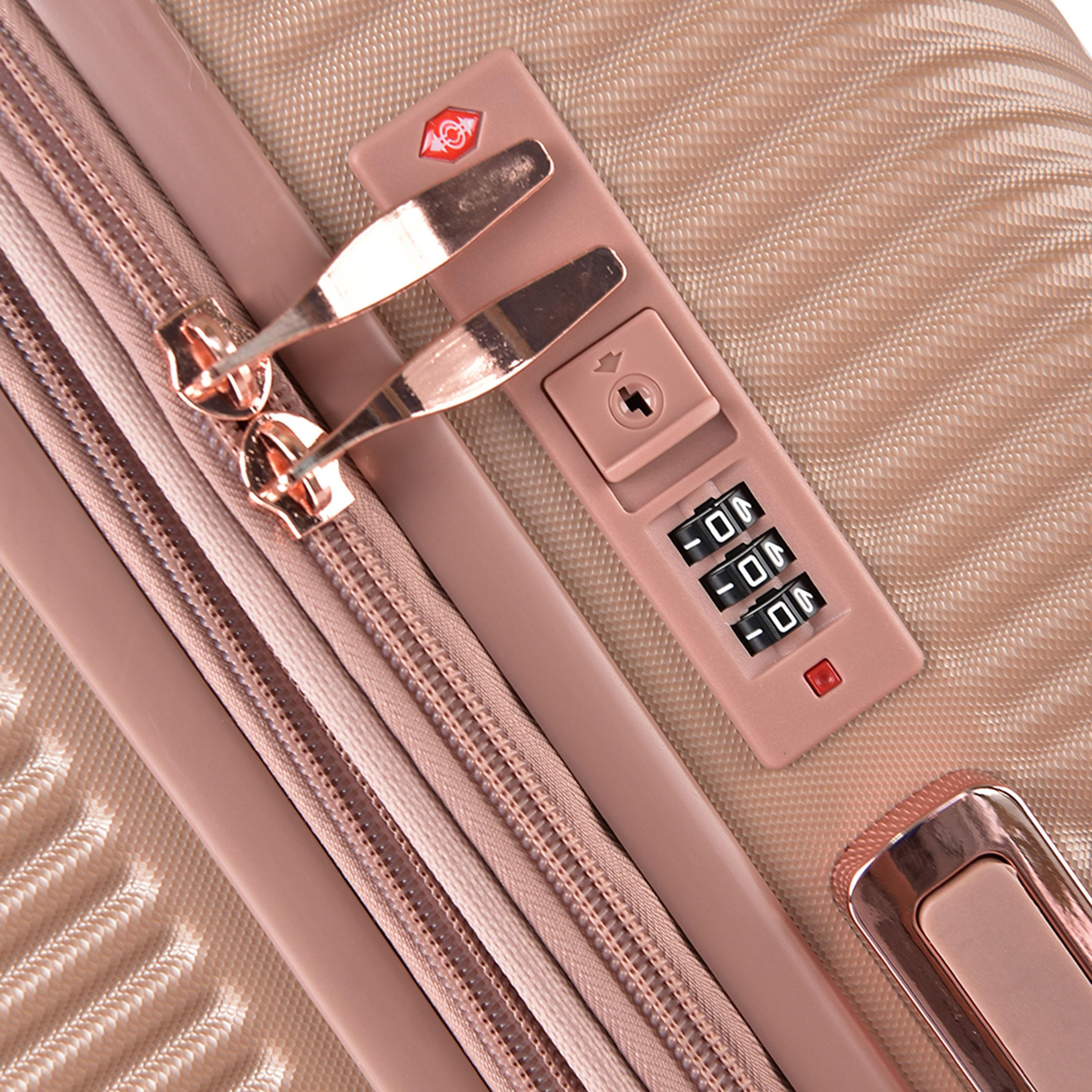 تراك-  طقم شنط سفر 4 قطع صلبة من مادة ABS بأربع عجلات مع قفل برمز  | HK304/4P-travel-luggagesandbags-luggage-image-11