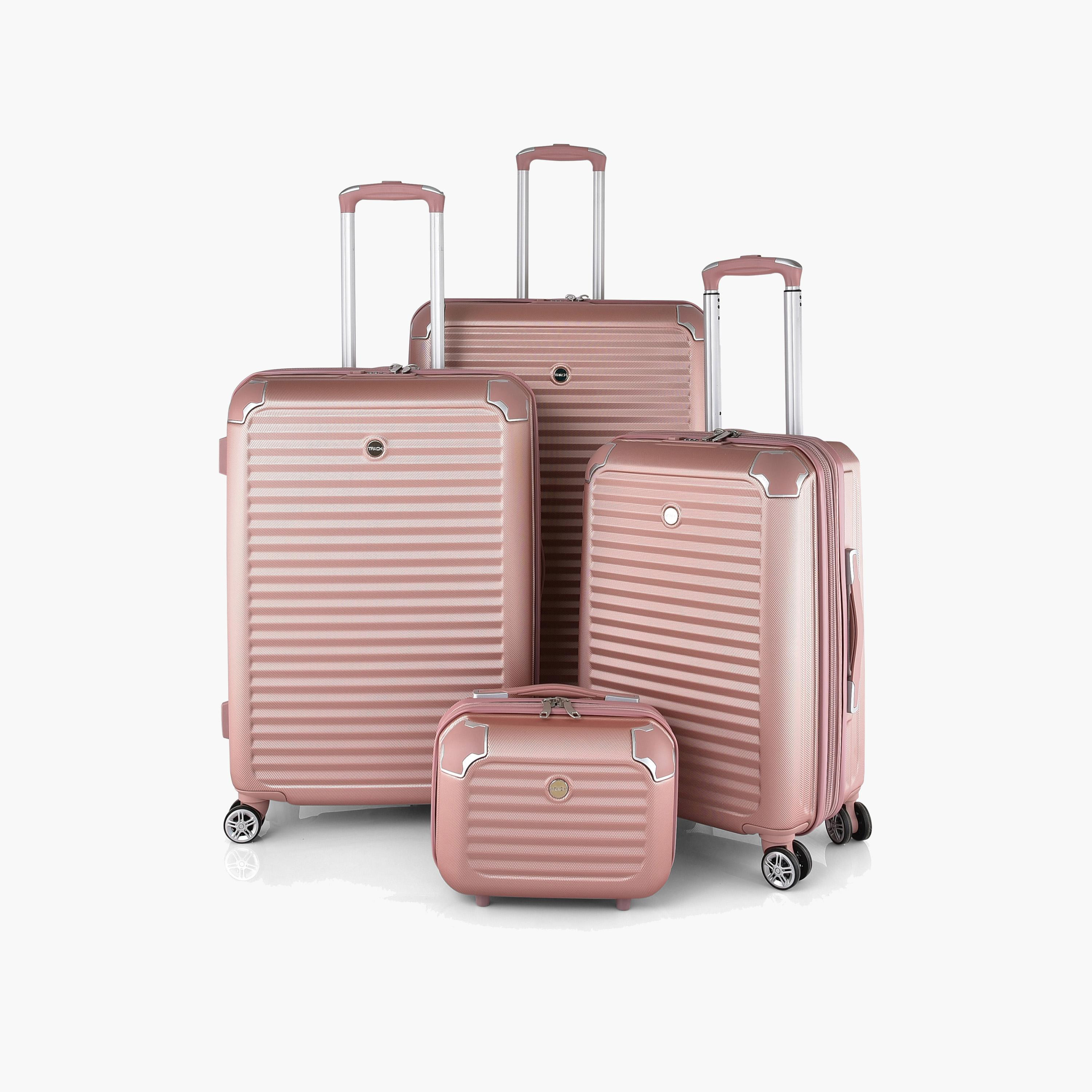 تراك-  طقم شنط سفر 4 قطع صلبة من مادة ABS بأربع عجلات مع قفل برمز  | 6037/4P-travel-luggagesandbags-luggage-image-1