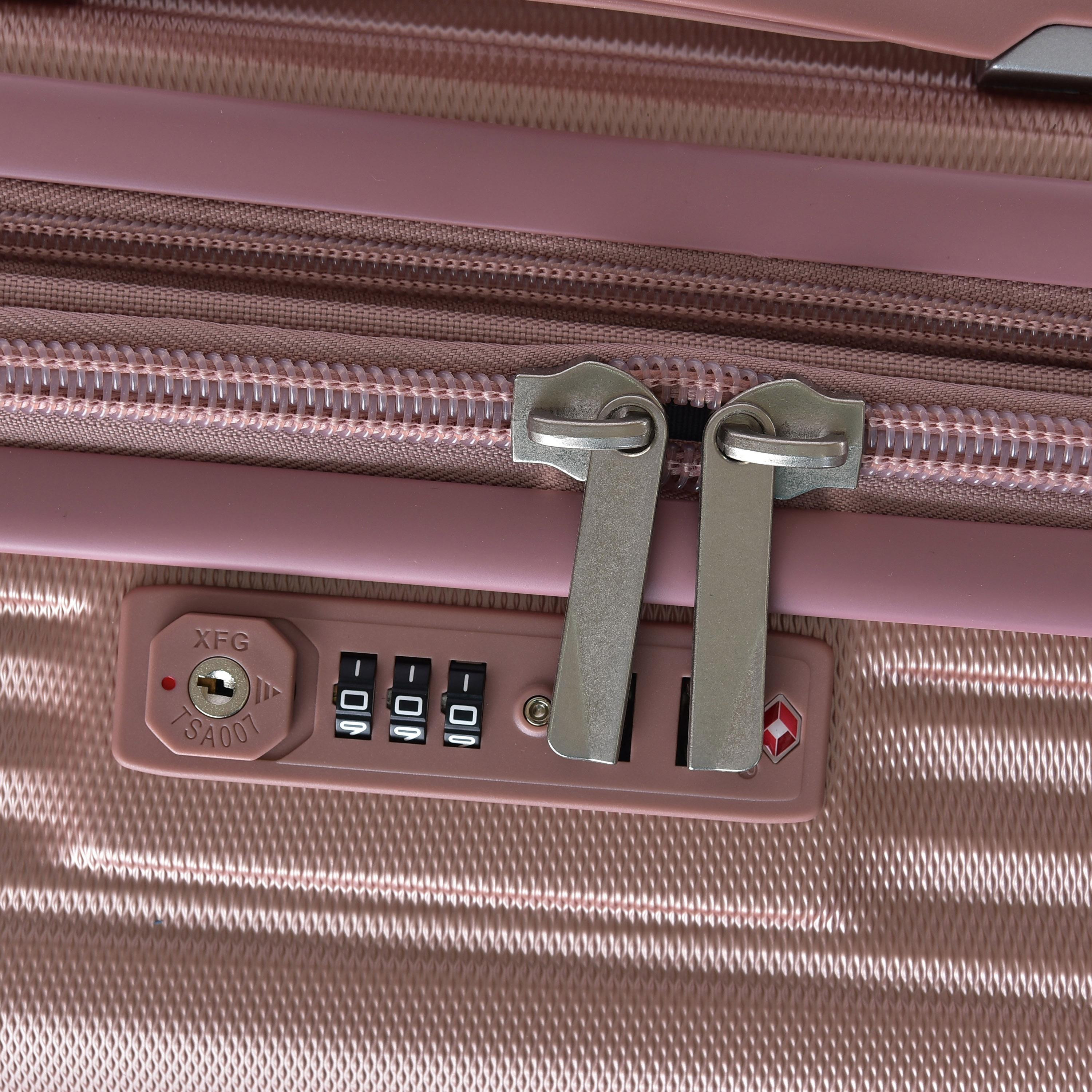تراك-  طقم شنط سفر 4 قطع صلبة من مادة ABS بأربع عجلات مع قفل برمز  | 6037/4P-travel-luggagesandbags-luggage-image-11