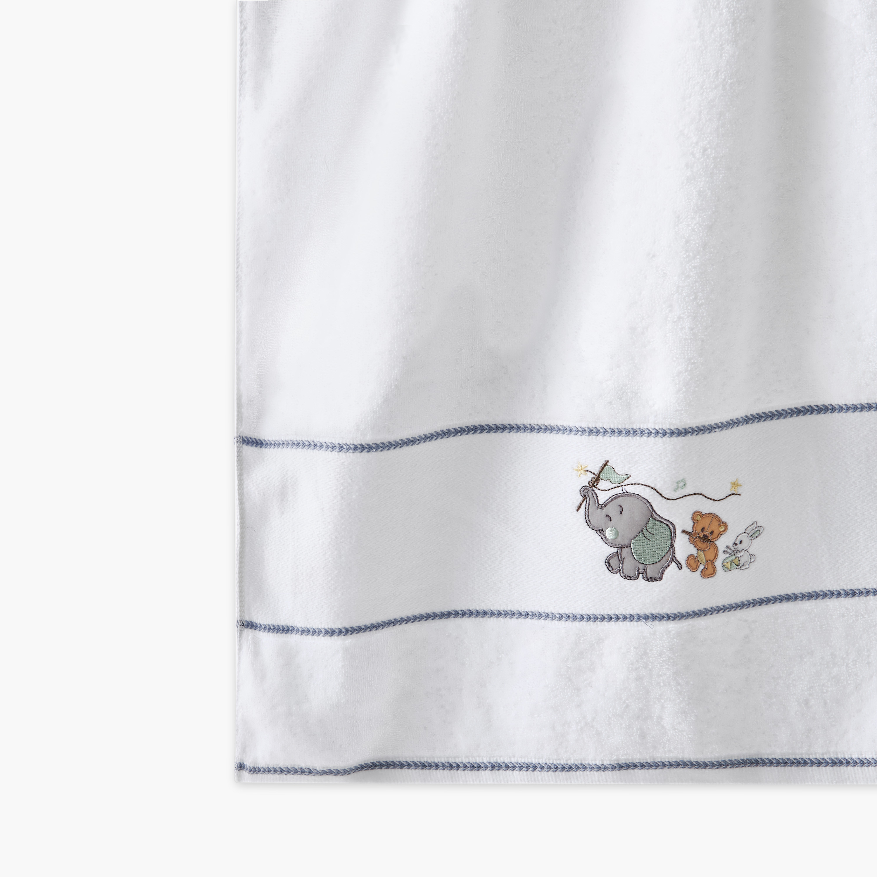 Juniors Applique Detail Bath Towel - 60x120 cm-baby-bathandcare-towels-image-5