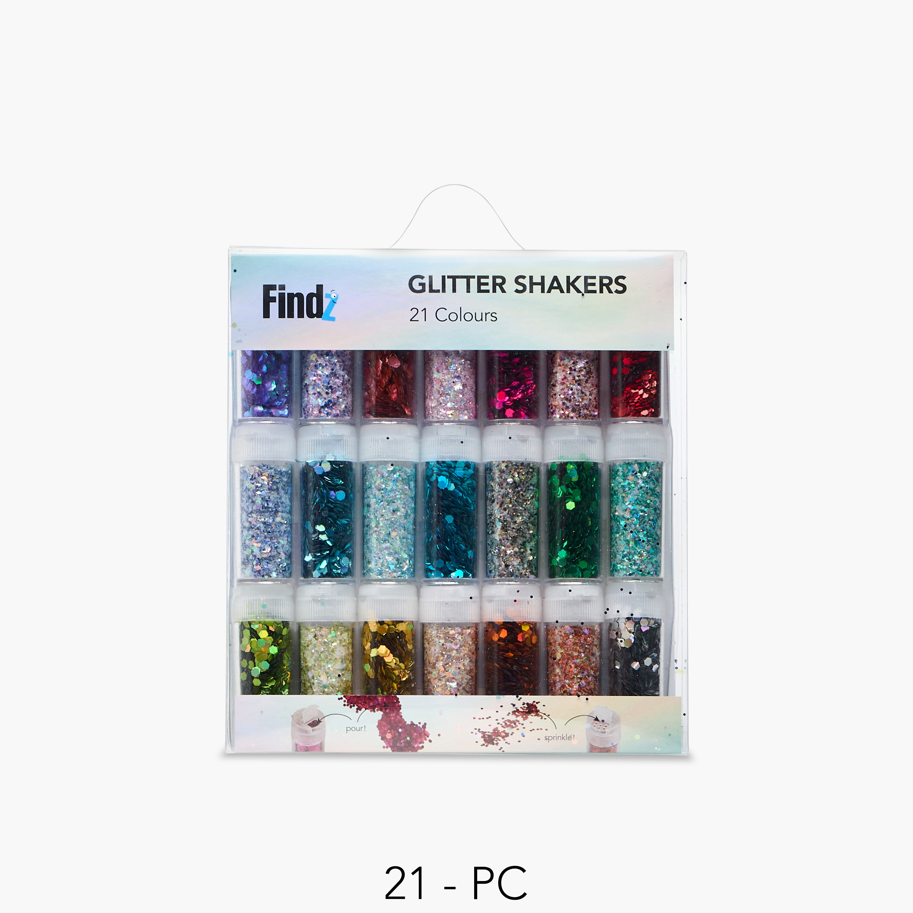 Findz 21-Piece Glitter Shaker Set-school-artsandcrafts-image-1
