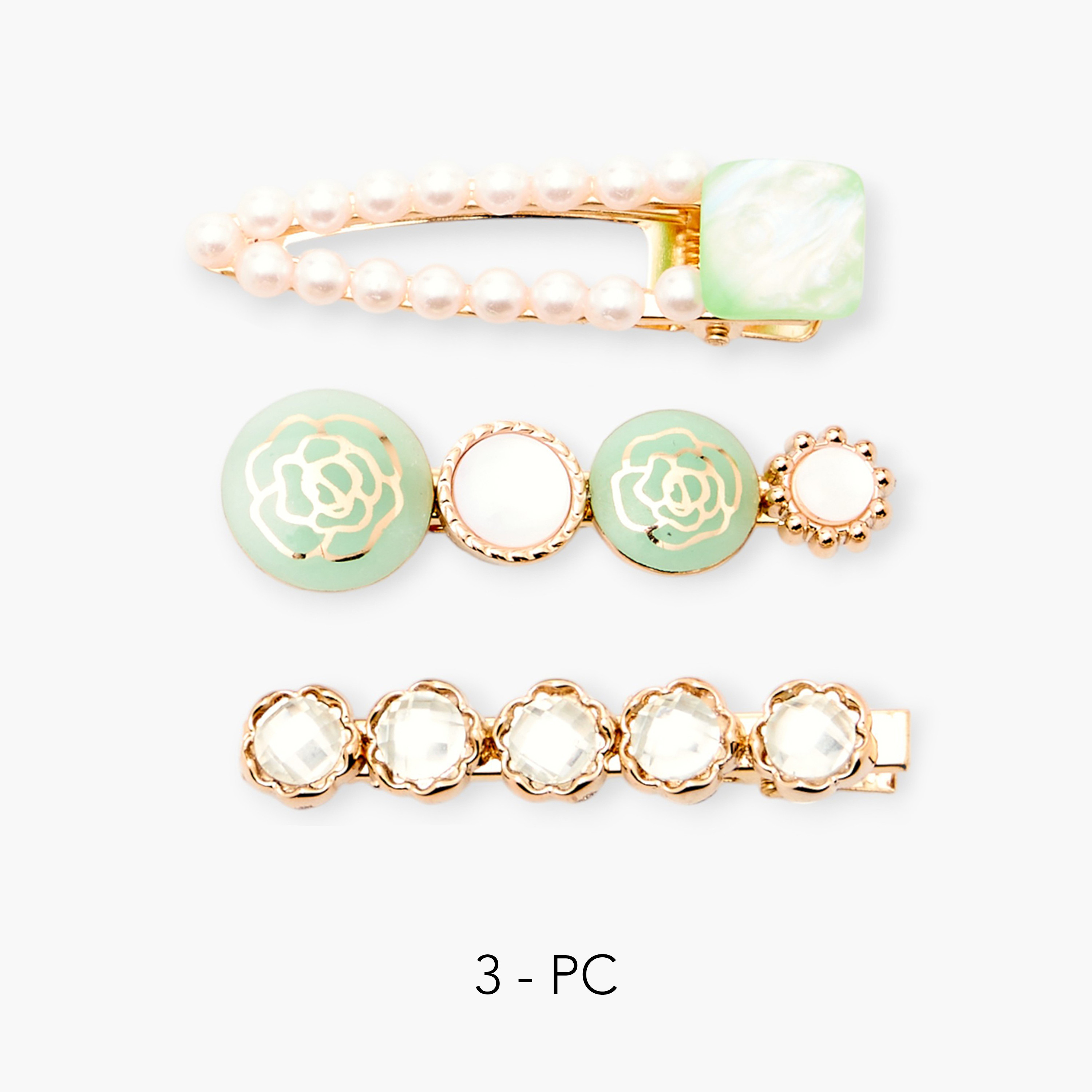 Embellished Hair Clip - Set of 3-women-hairaccessories-hairpins-image-1