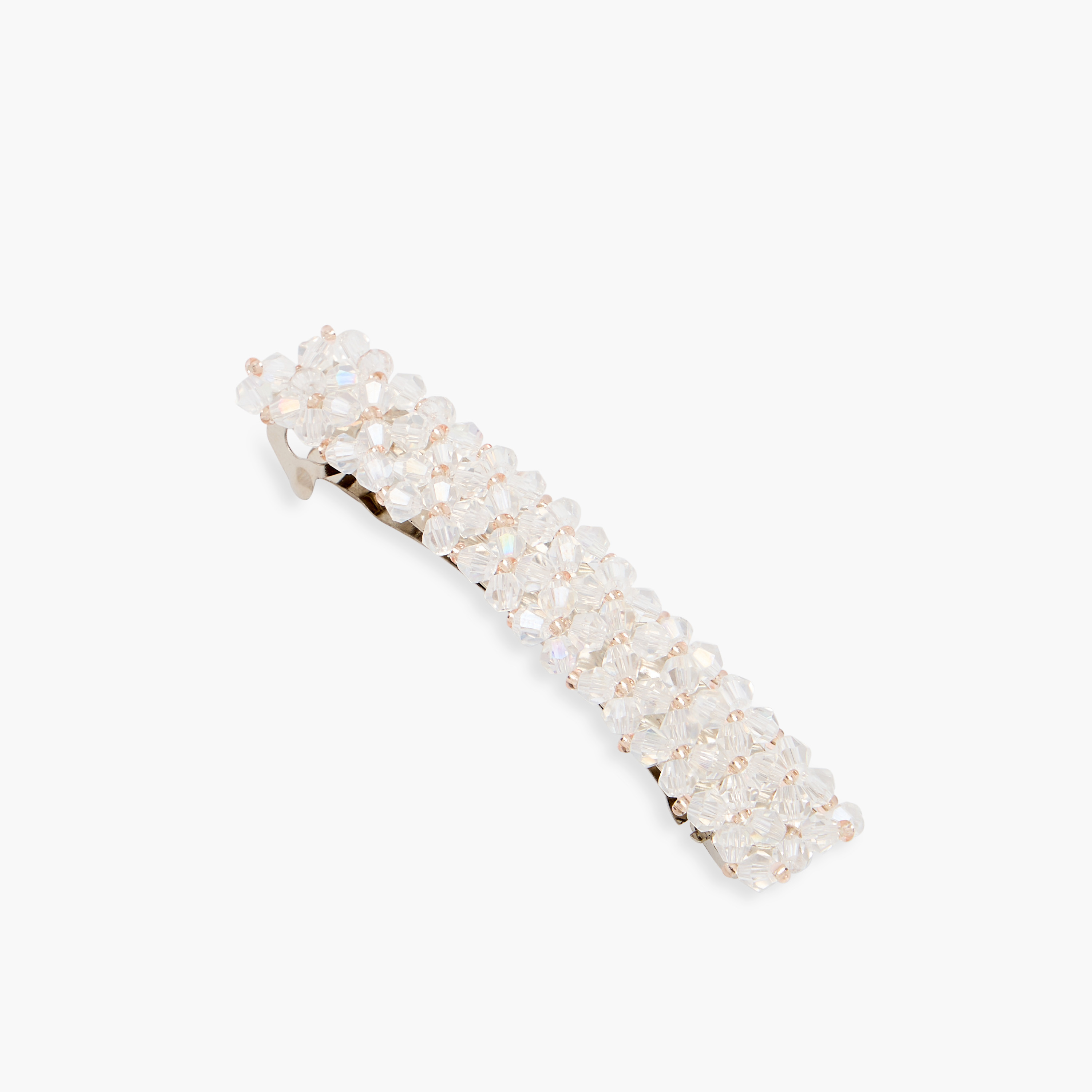 Flower Embellished Barrette Hair Clip-women-hairaccessories-clips-image-1