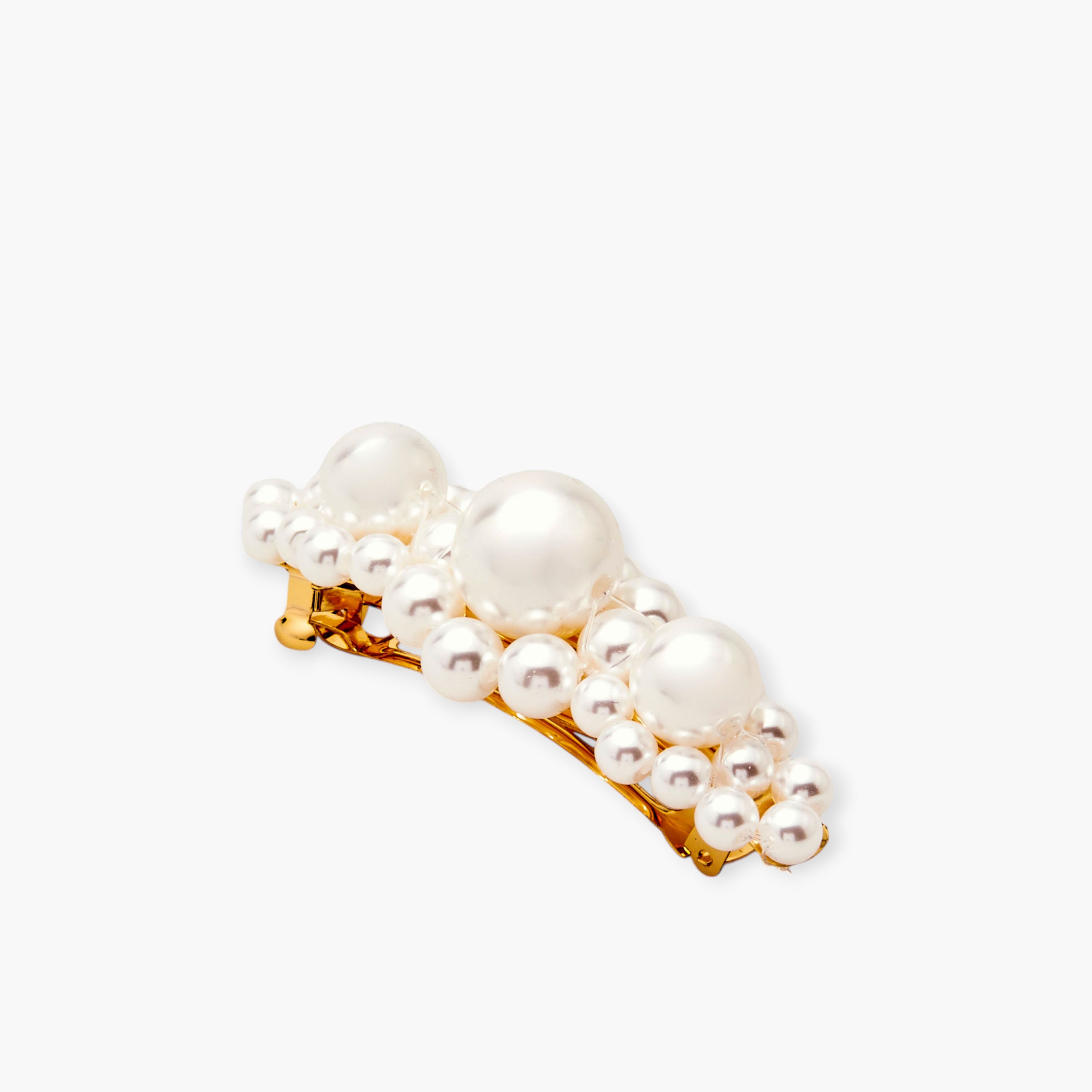 Pearl Embellished Barrette Hair Clip-women-hairaccessories-clips-image-1