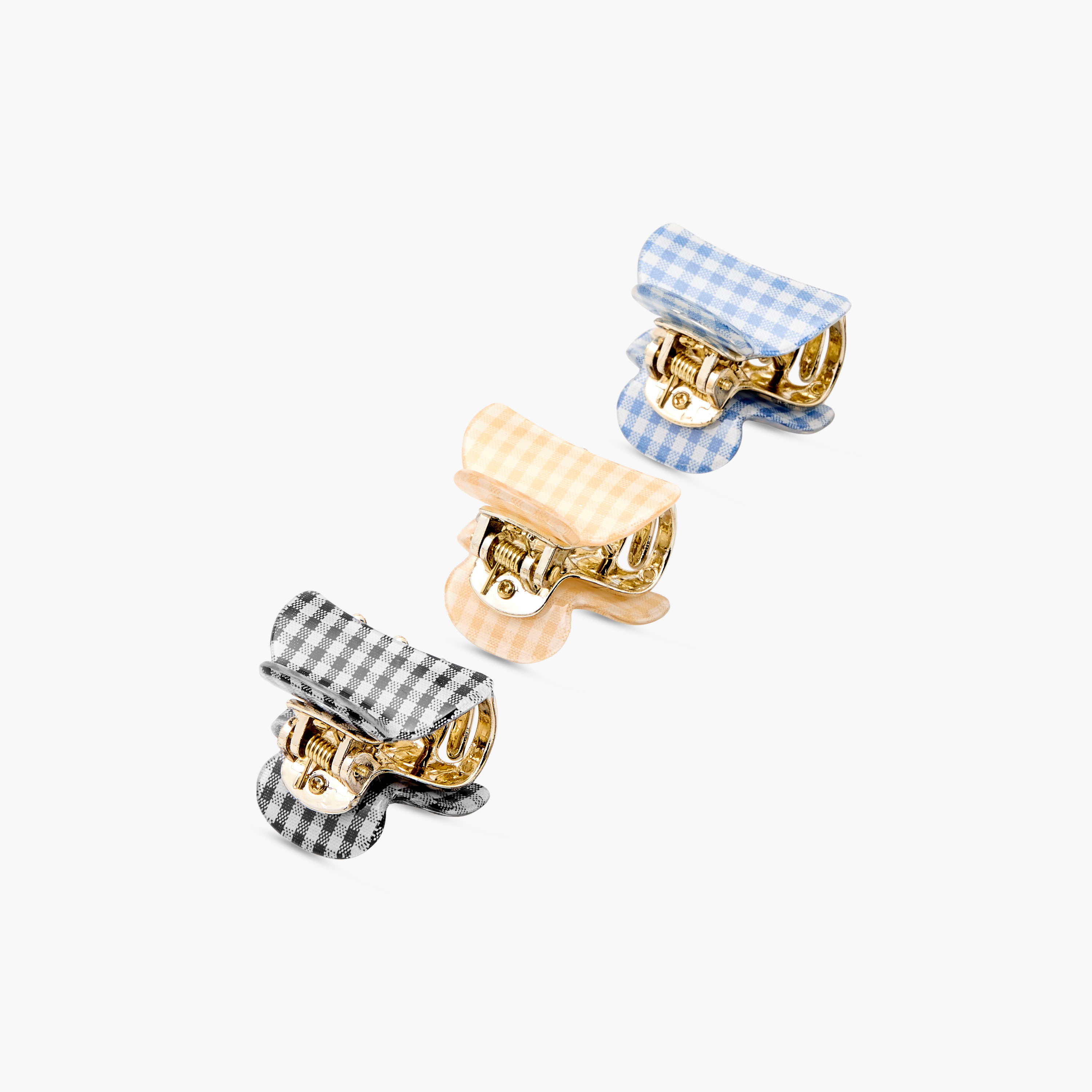 Checked Hair Clamp - Set of 3-women-hairaccessories-clamps-image-6