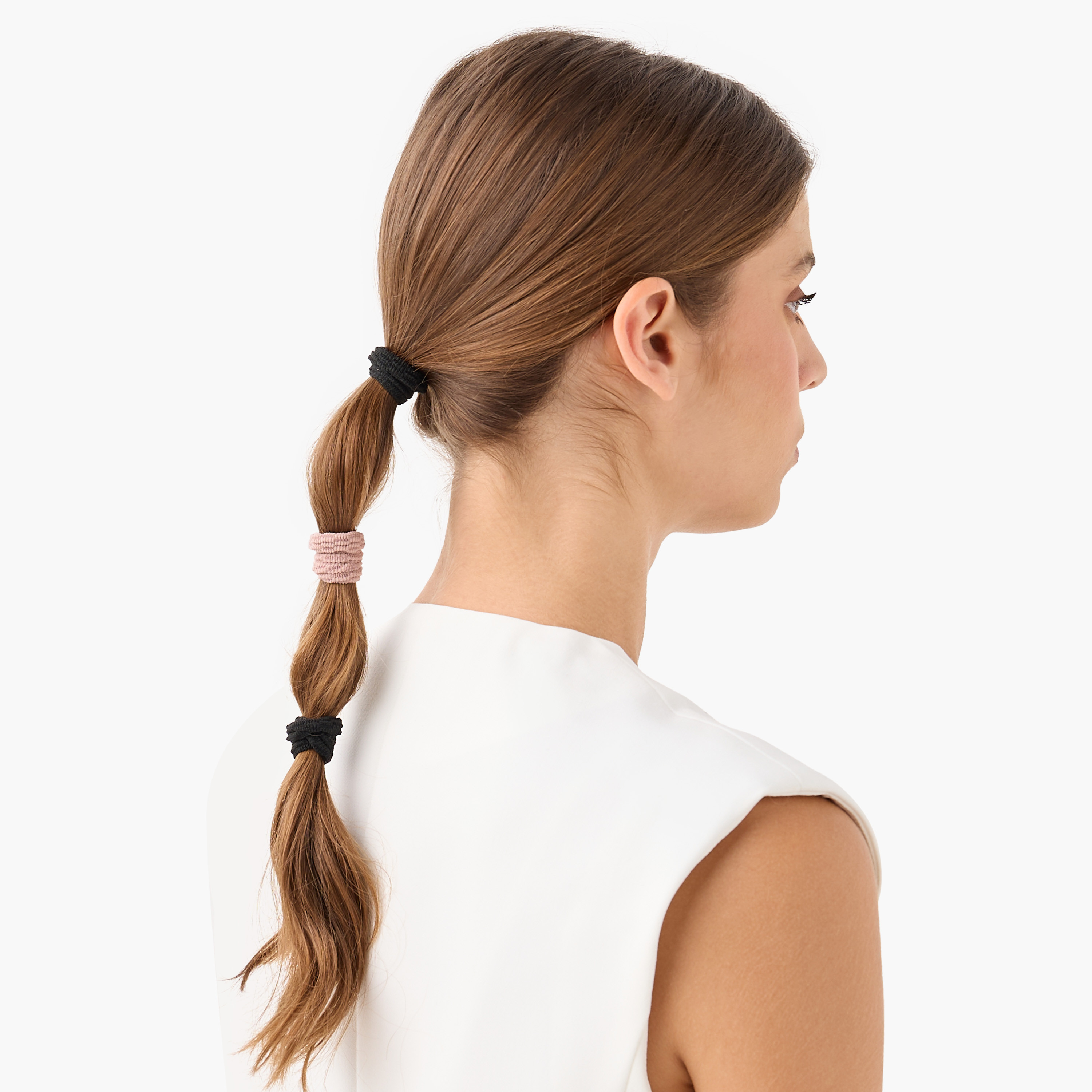 Textured Elasticated Hair Tie - Set of 6-women-hairaccessories-scrunchies-image-2