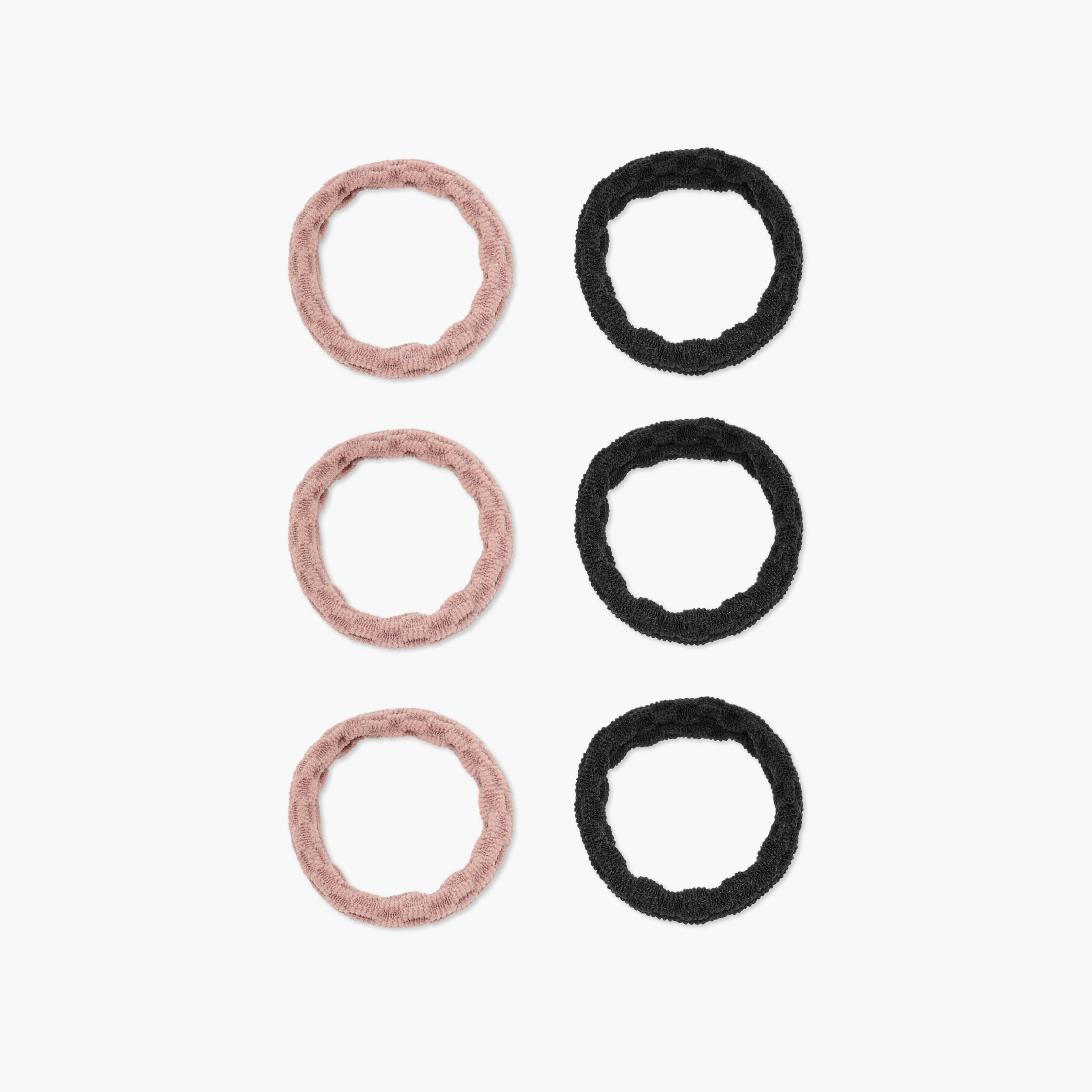 Textured Elasticated Hair Tie - Set of 6-women-hairaccessories-scrunchies-image-4