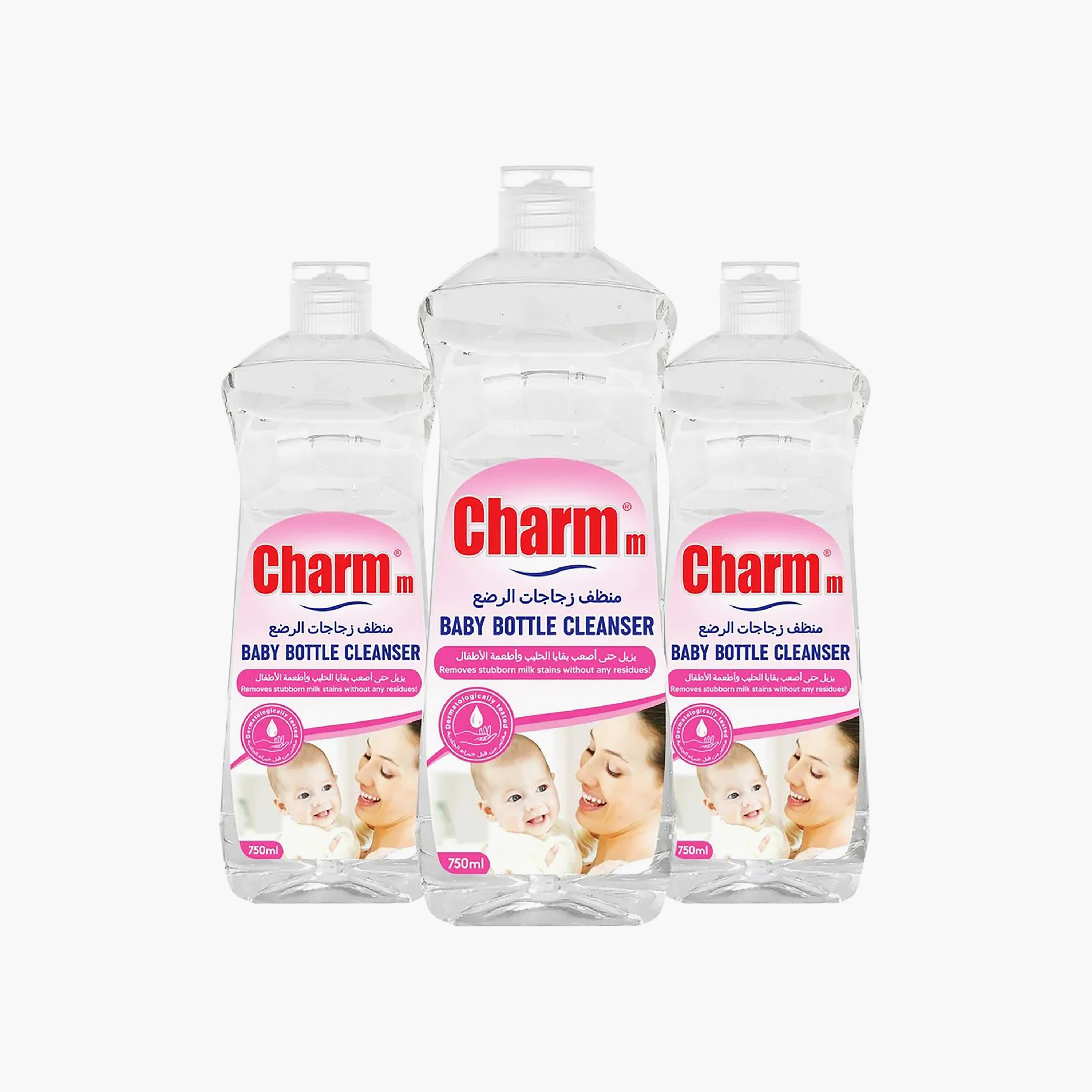 Pack of 3 Charmm Cleaning Liquid with Baby Bottle-baby-feeding-cleaningliquids-image-1