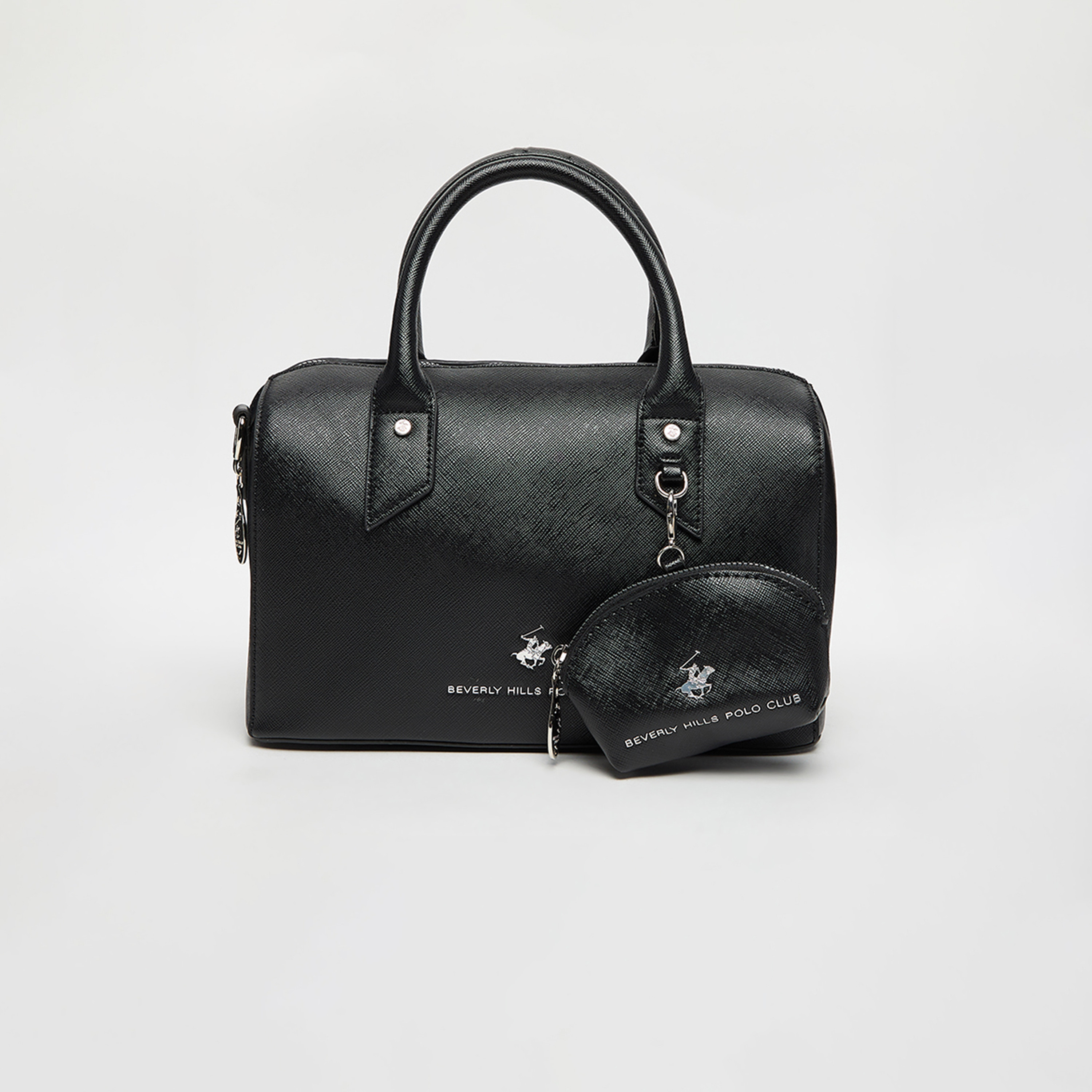Shop Beverly Hills Polo Club Textured Double Handle Satchel