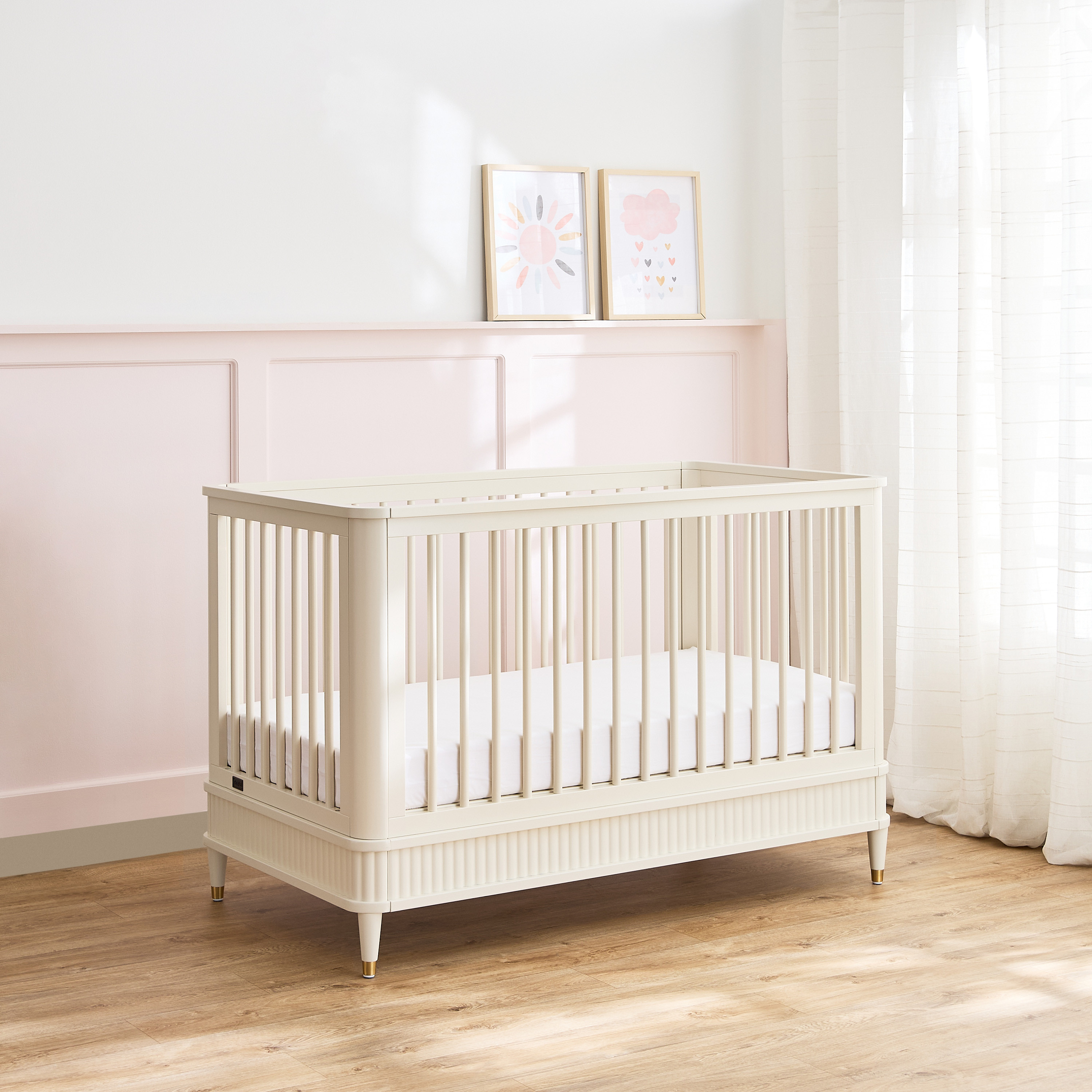 Giggles Aurelia Crib with Convertible Design and Guard Rails-baby-nursery-furniture-cribsandbeds-babycribs-image-4