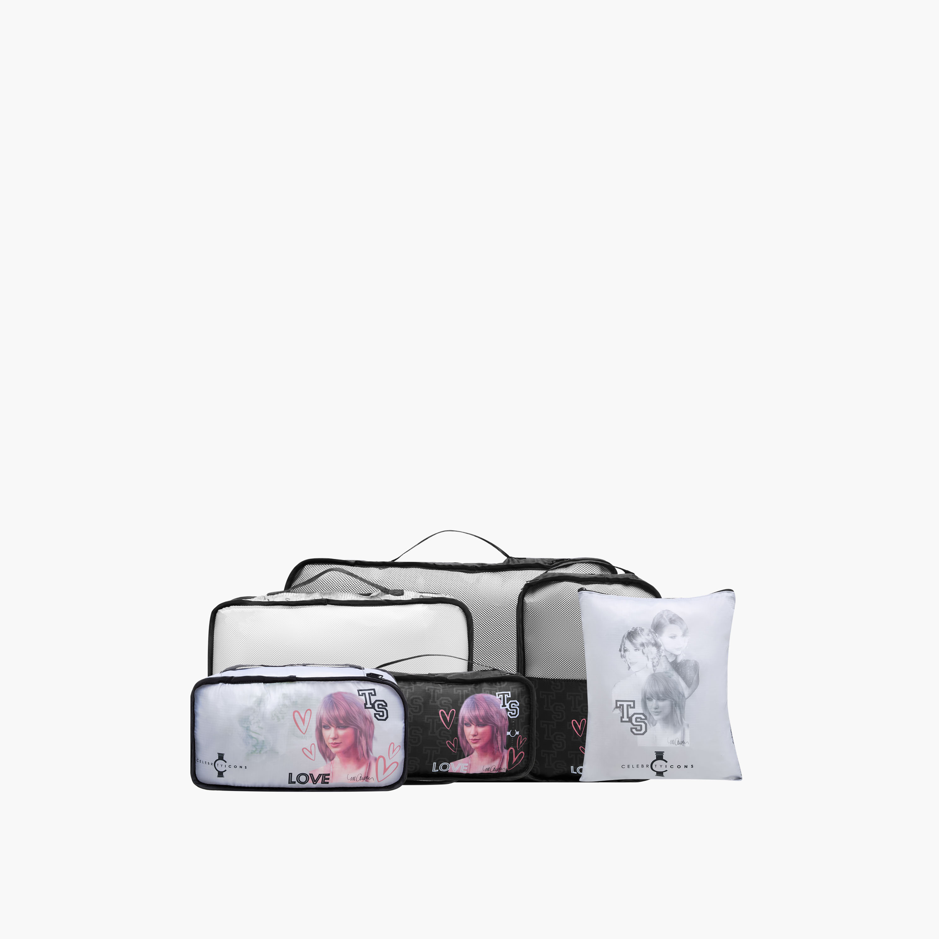 Celebrity Icon Taylor Swift 6-Piece Travel Organiser Bag Set-travel-accessories-image-1