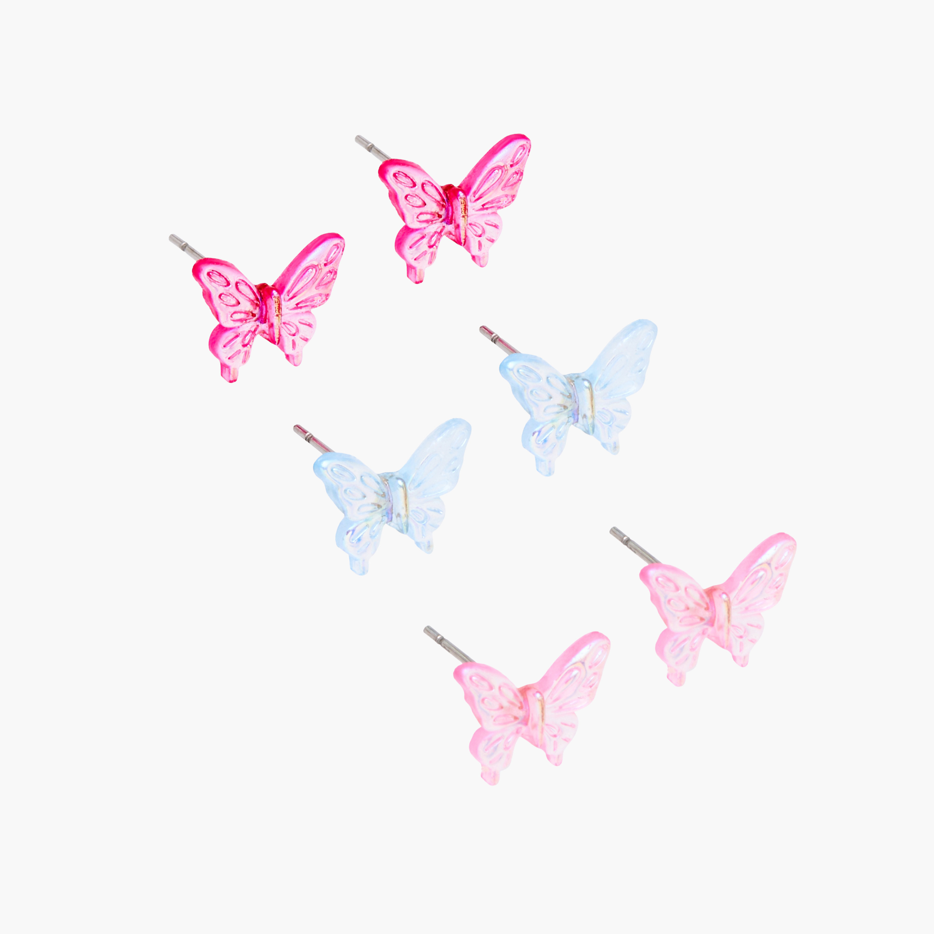 Charmz Butterfly Applique Earrings with Pushback Closure - Set of 3-girls-accessories-jewellery-image-2