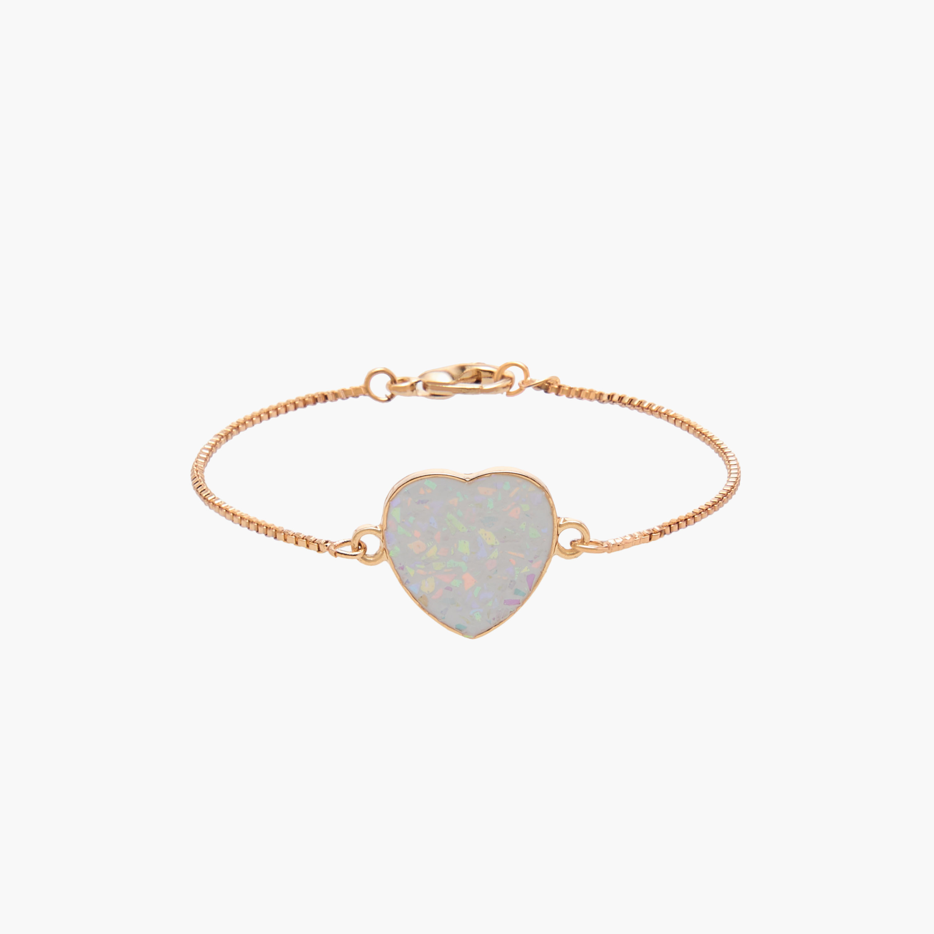 سوار مزين بقلب مع مشبك إغلاق-girls-accessories-jewellery-image-1