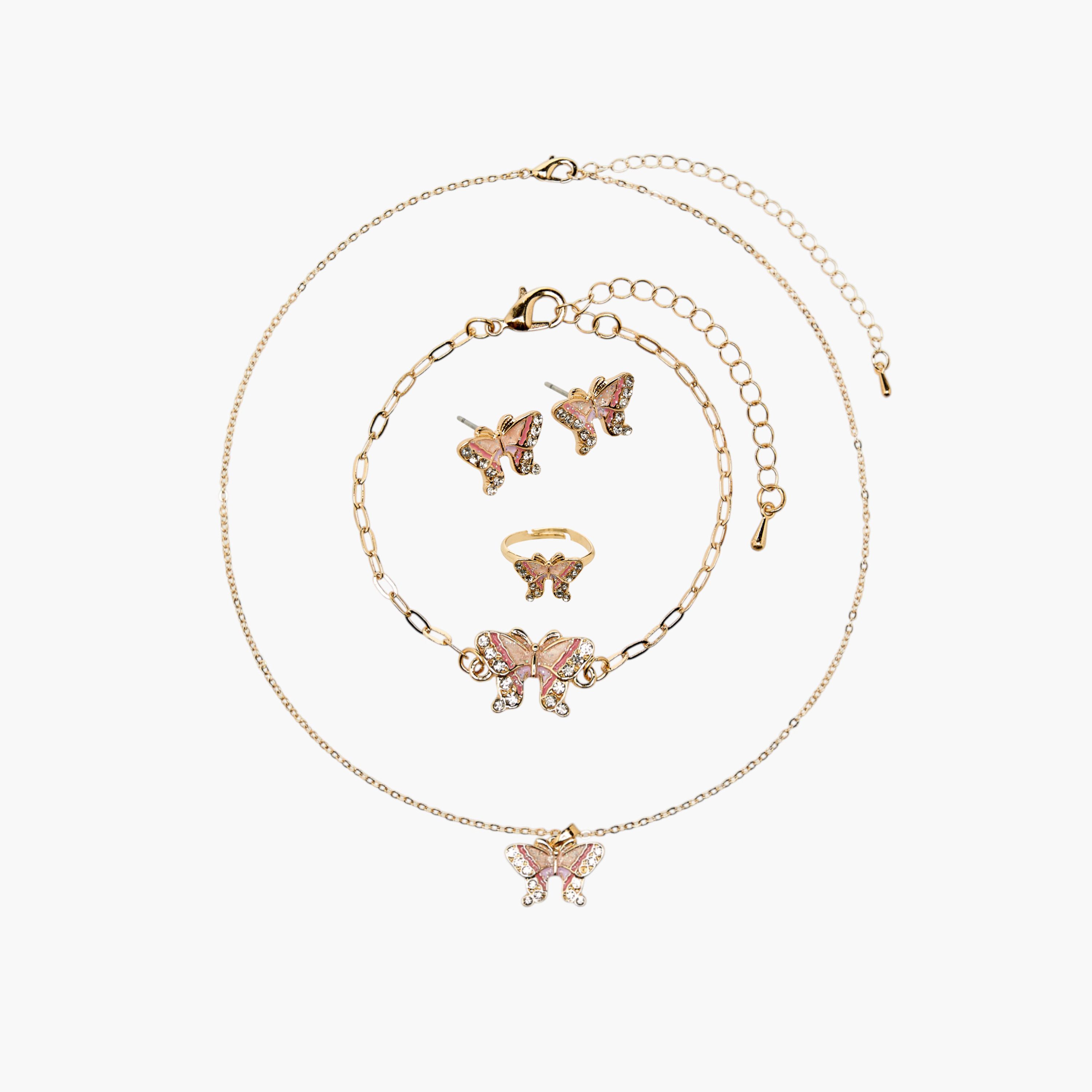 طقم مجوهرات 4 قطع مزيّن بفراشة من تشارمز-girls-accessories-jewellery-image-1