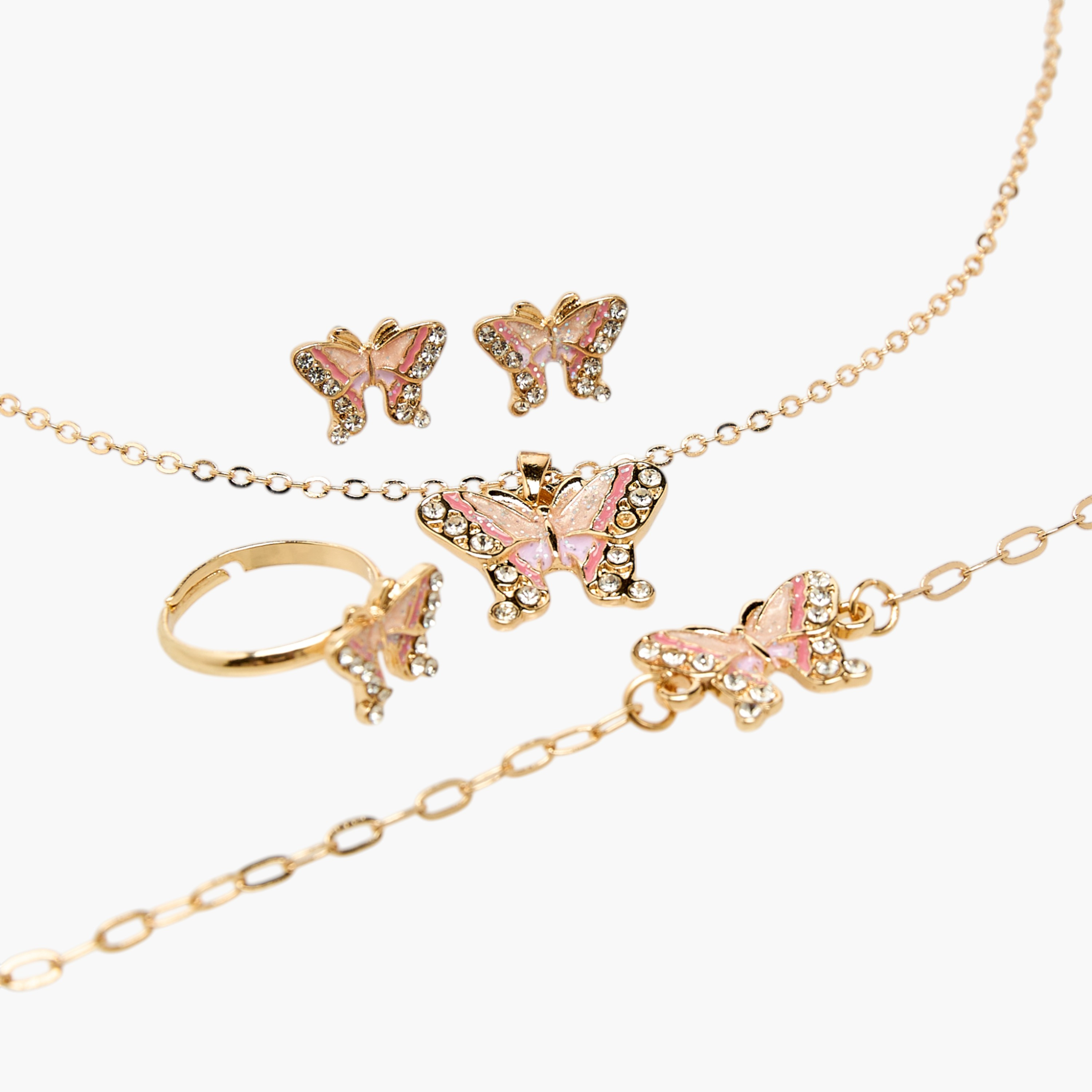 طقم مجوهرات 4 قطع مزيّن بفراشة من تشارمز-girls-accessories-jewellery-image-7