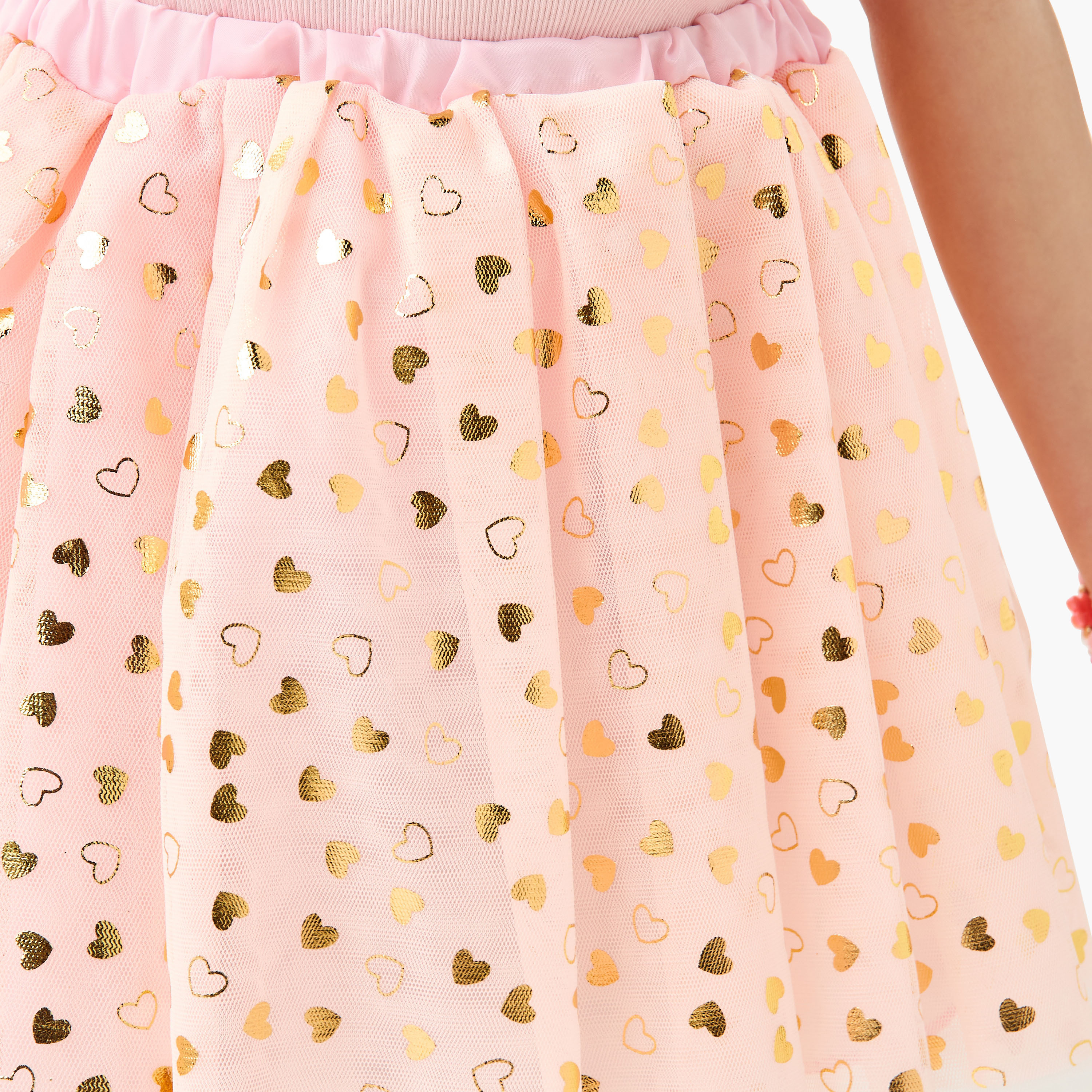 Charmz Heart Print Skirt and Bow Accent Hairband Costume Set-girls-clothing-costumes-image-6