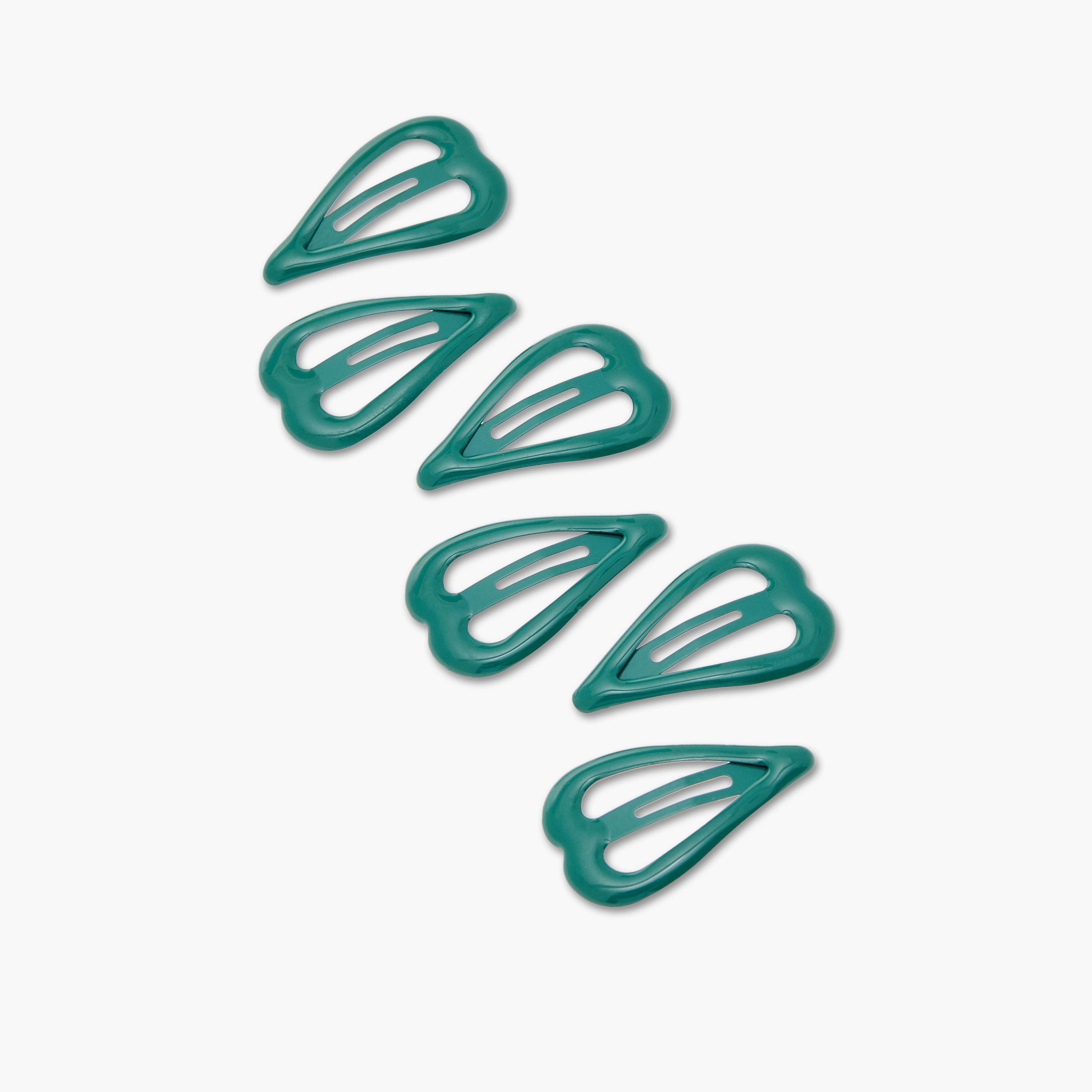 Charmz Solid Heart Hair Clip - Set of 6-girls-accessories-hairaccessories-image-3