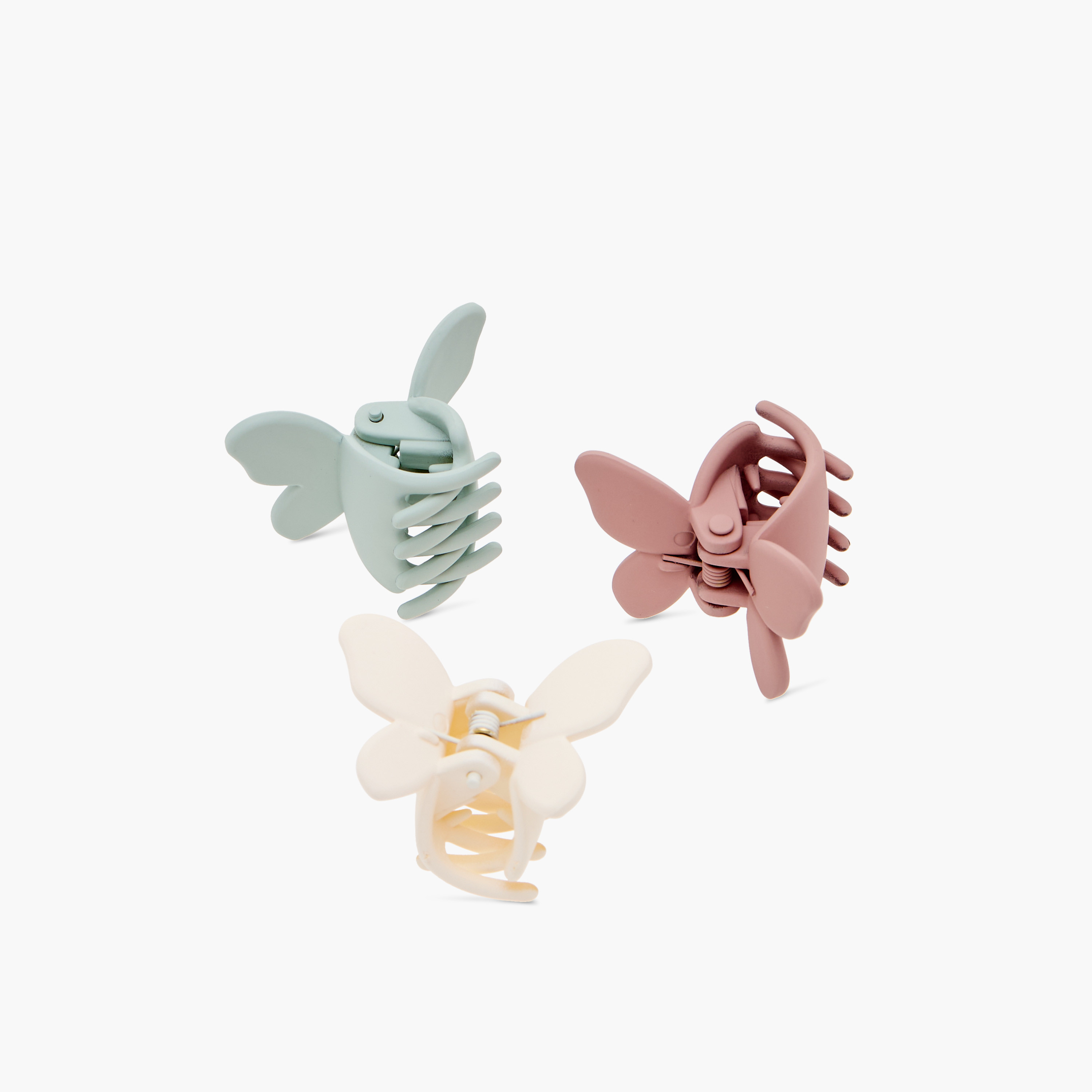 طقم مشابك شعر سادة بتصميم فراشات 3 قطع من تشارمز-girls-accessories-hairaccessories-image-6