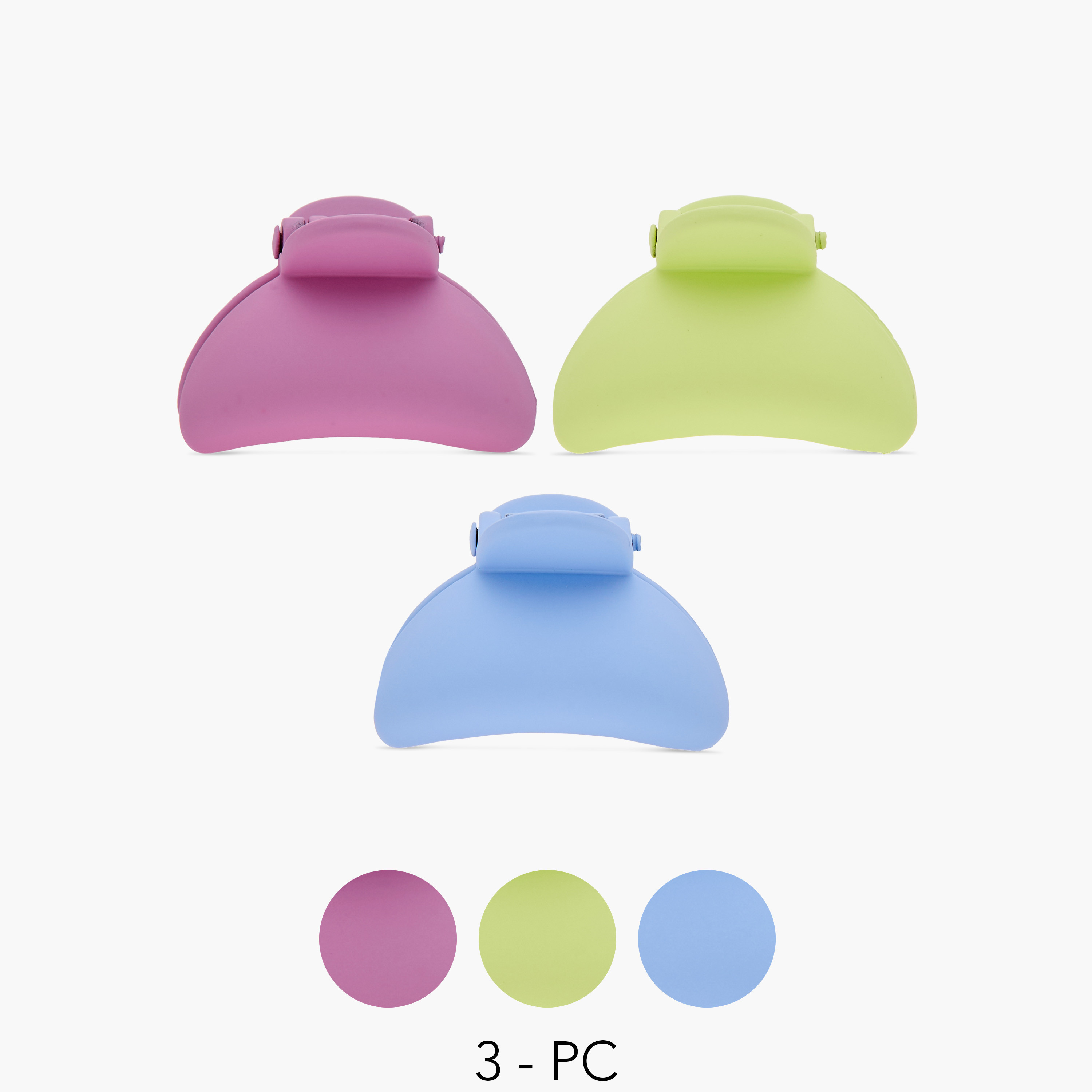 Charmz Solid Hair Clamp - Set of 3-girls-accessories-hairaccessories-image-1