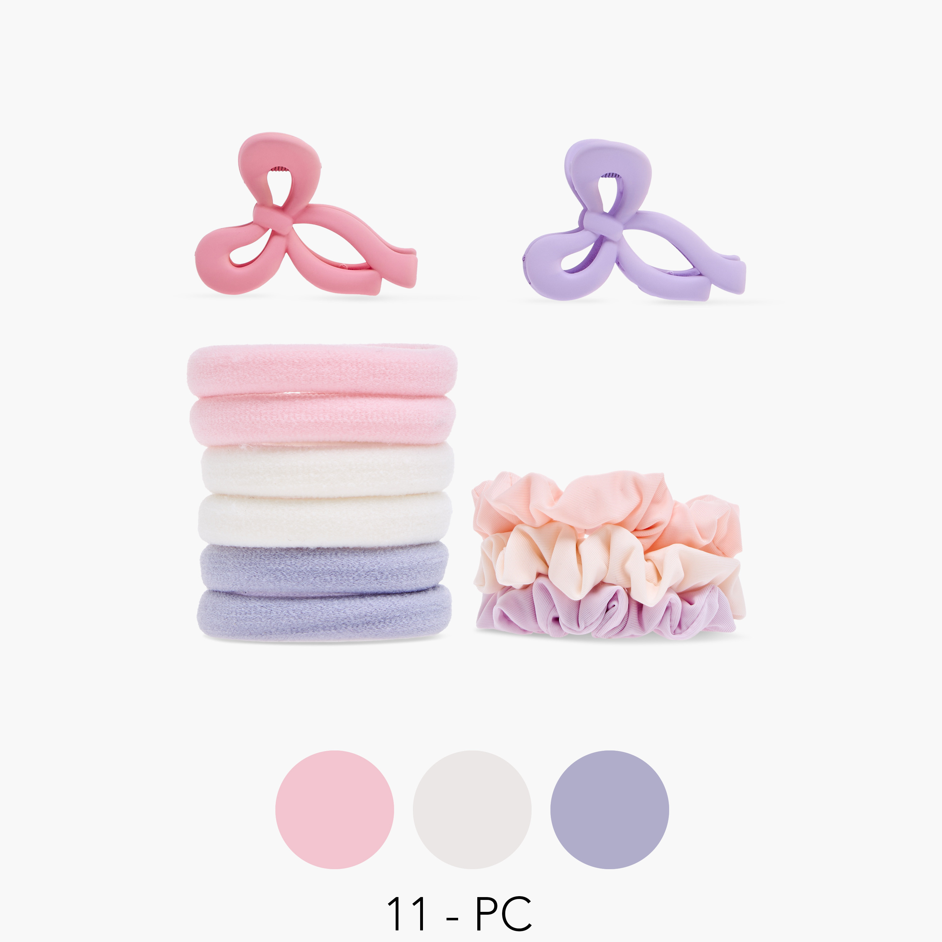 طقم مشابك وربطات شعر 11 قطعة من تشارمز-girls-accessories-hairaccessories-image-1