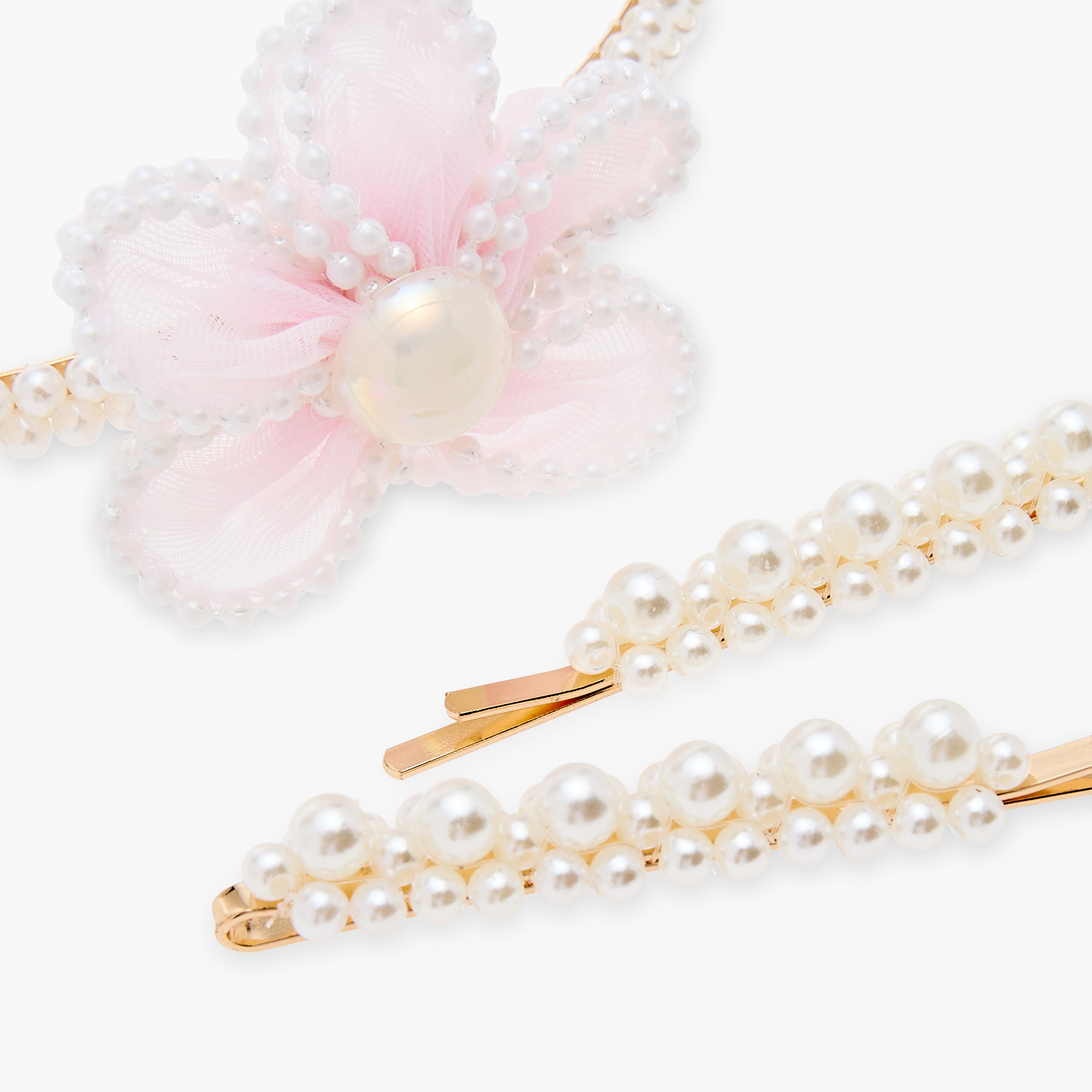 Charmz Pearl Embellished 3-Piece Hairpin and Hairband Set-girls-accessories-hairaccessories-image-8