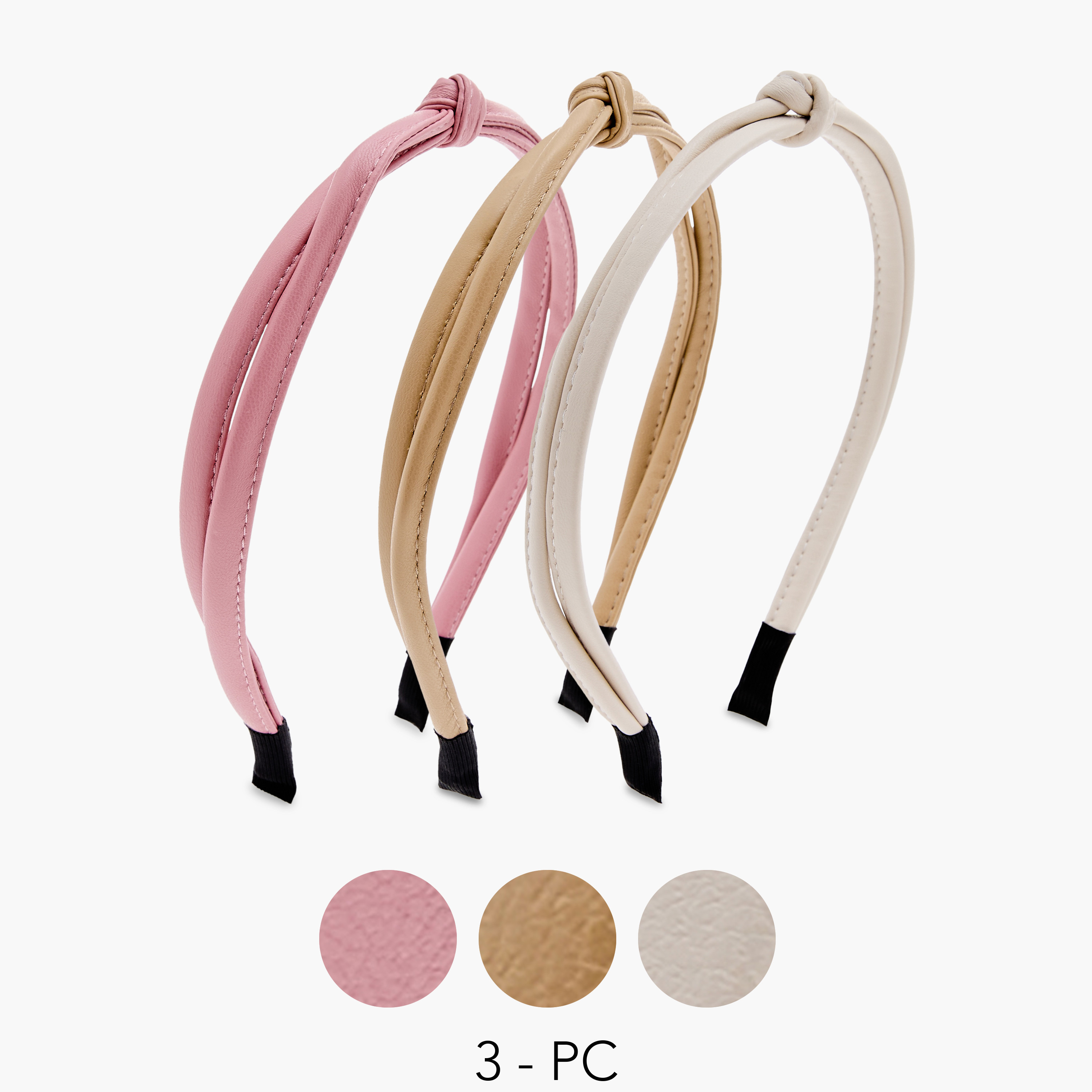 Charmz Knot Detail Hairband - Set of 3-girls-accessories-hairaccessories-image-1