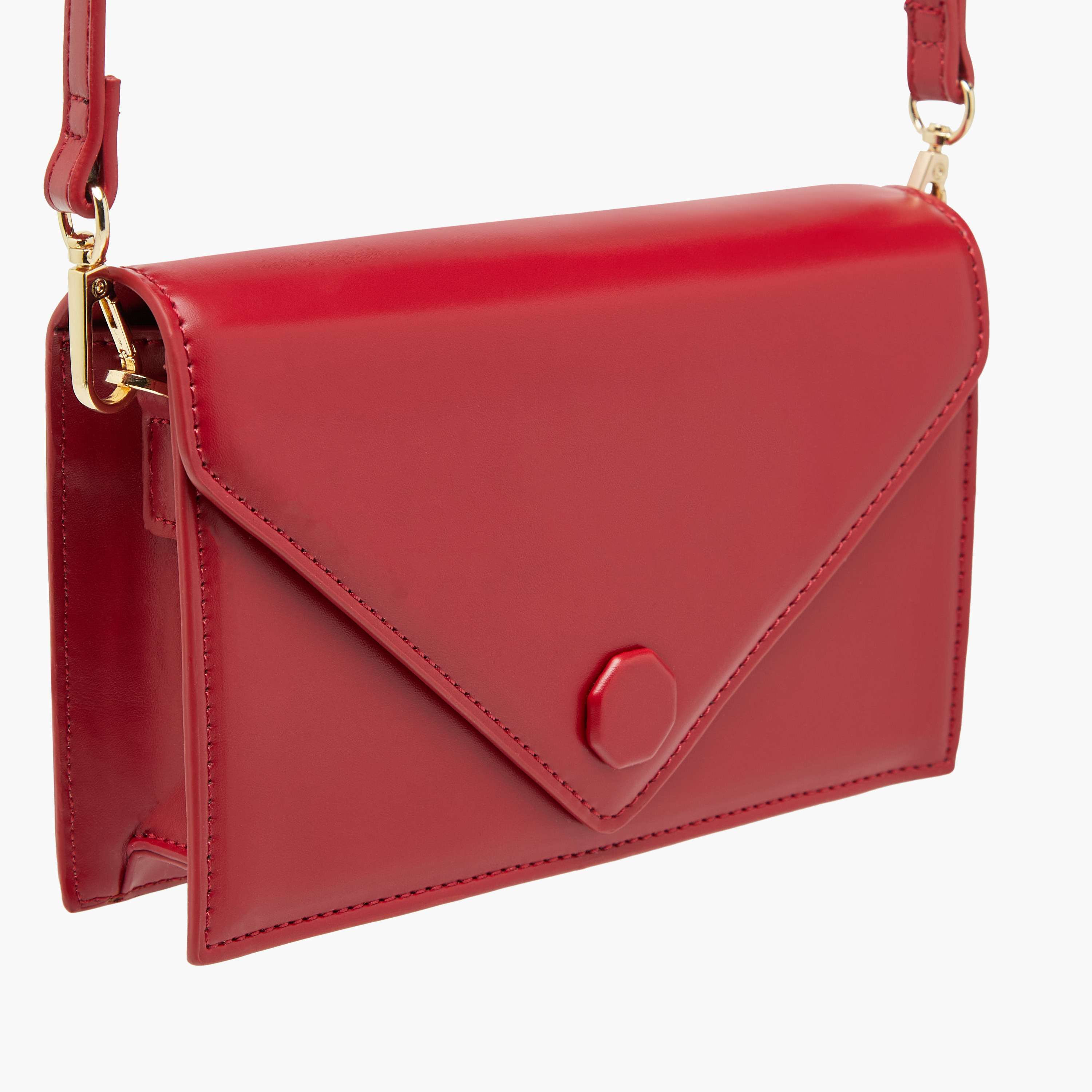 Charmz Solid Crossbody Bag with Adjustable Strap and Flap Closure-girls-accessories-bags-image-4