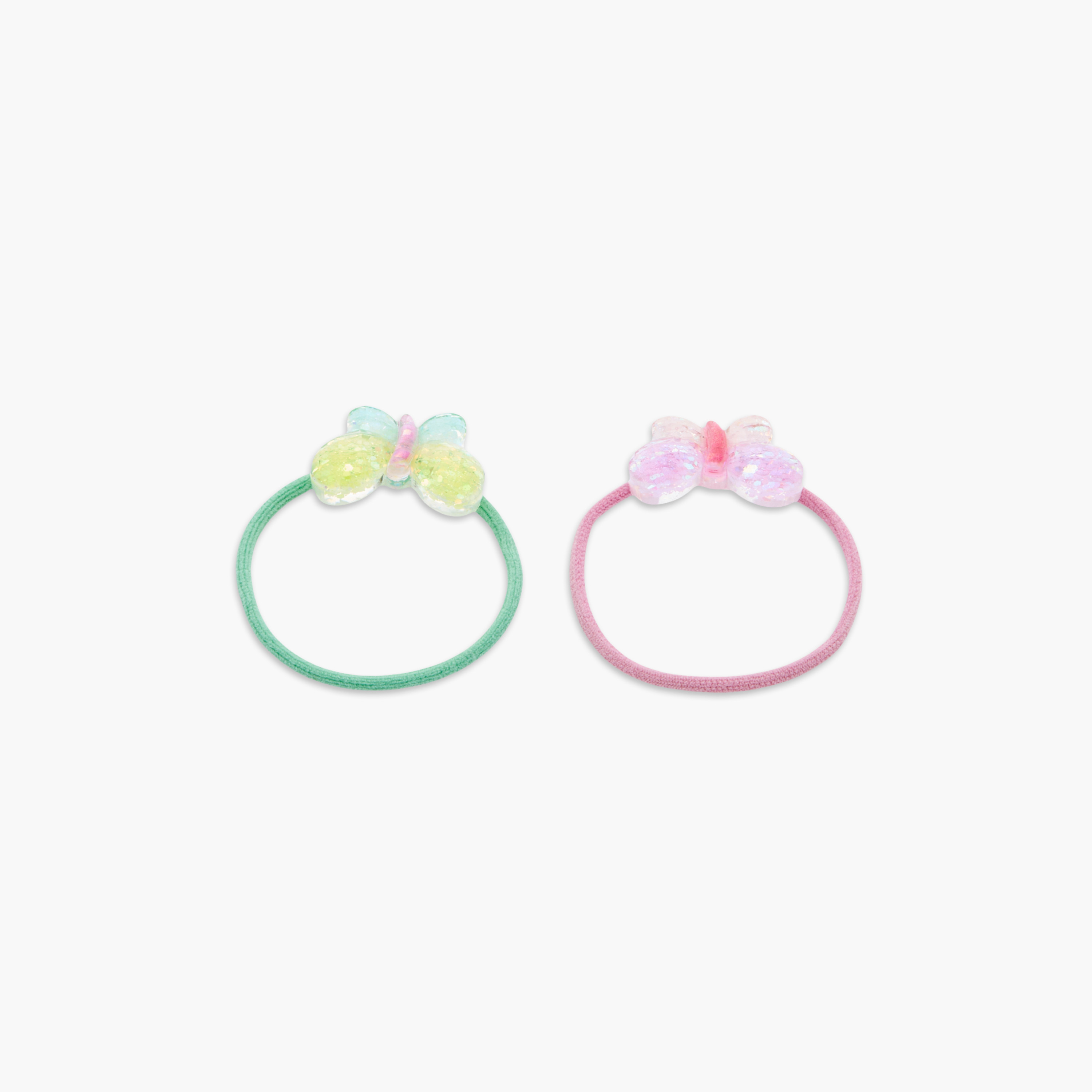 Charmz Butterfly Applique Hair Tie - Set of 2-girls-accessories-hairaccessories-image-2