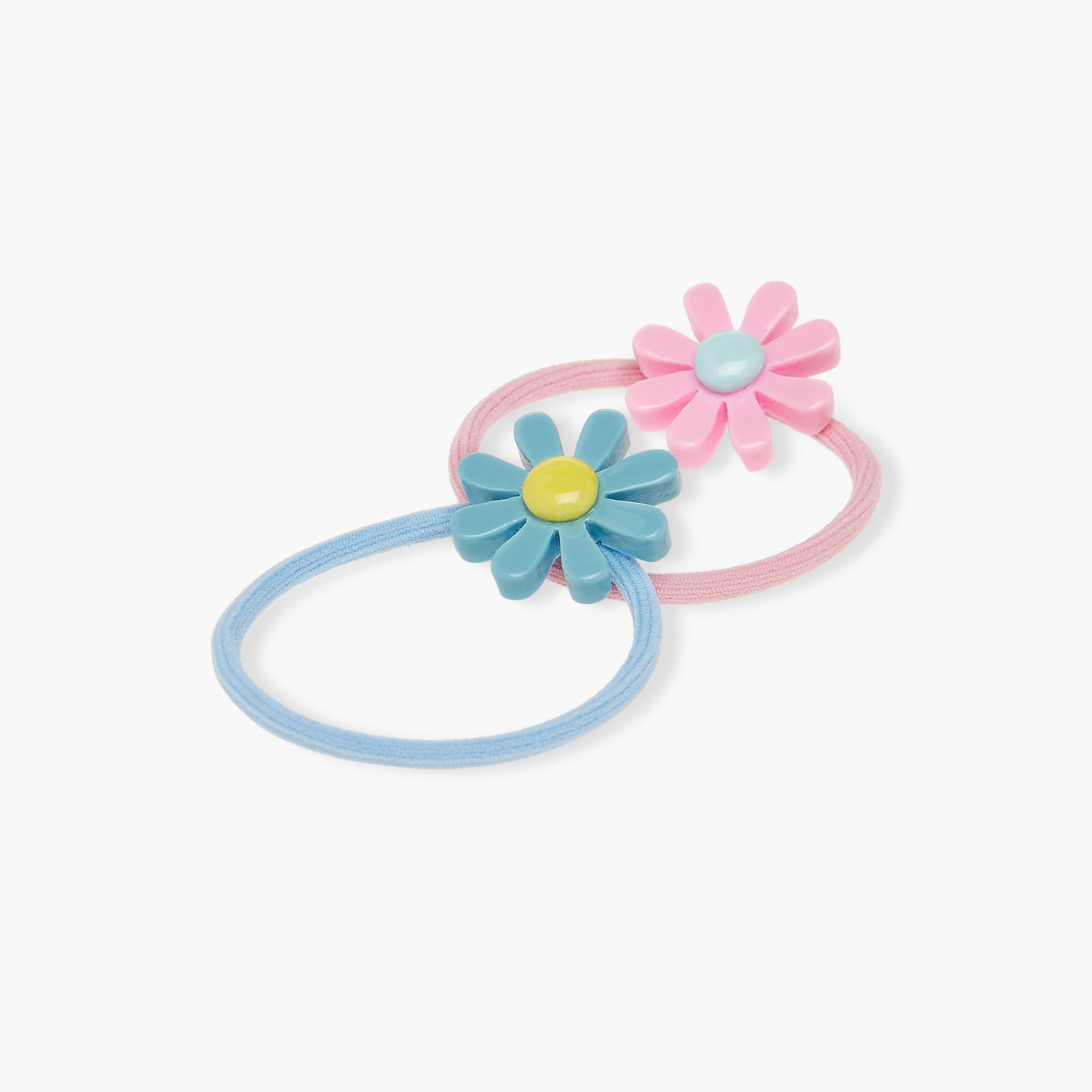 Charmz Flower Applique Hair Tie - Set of 2-girls-accessories-hairaccessories-image-6