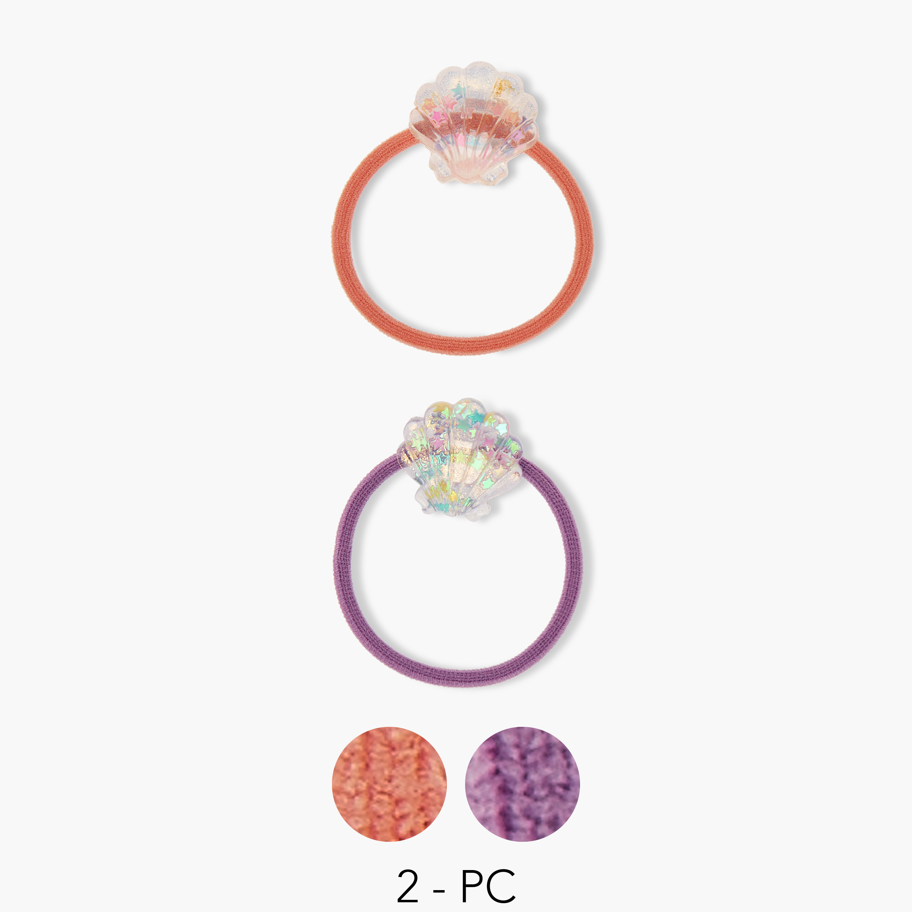 Charmz Mermaid Applique Hair Tie - Set of 2-girls-accessories-hairaccessories-image-1