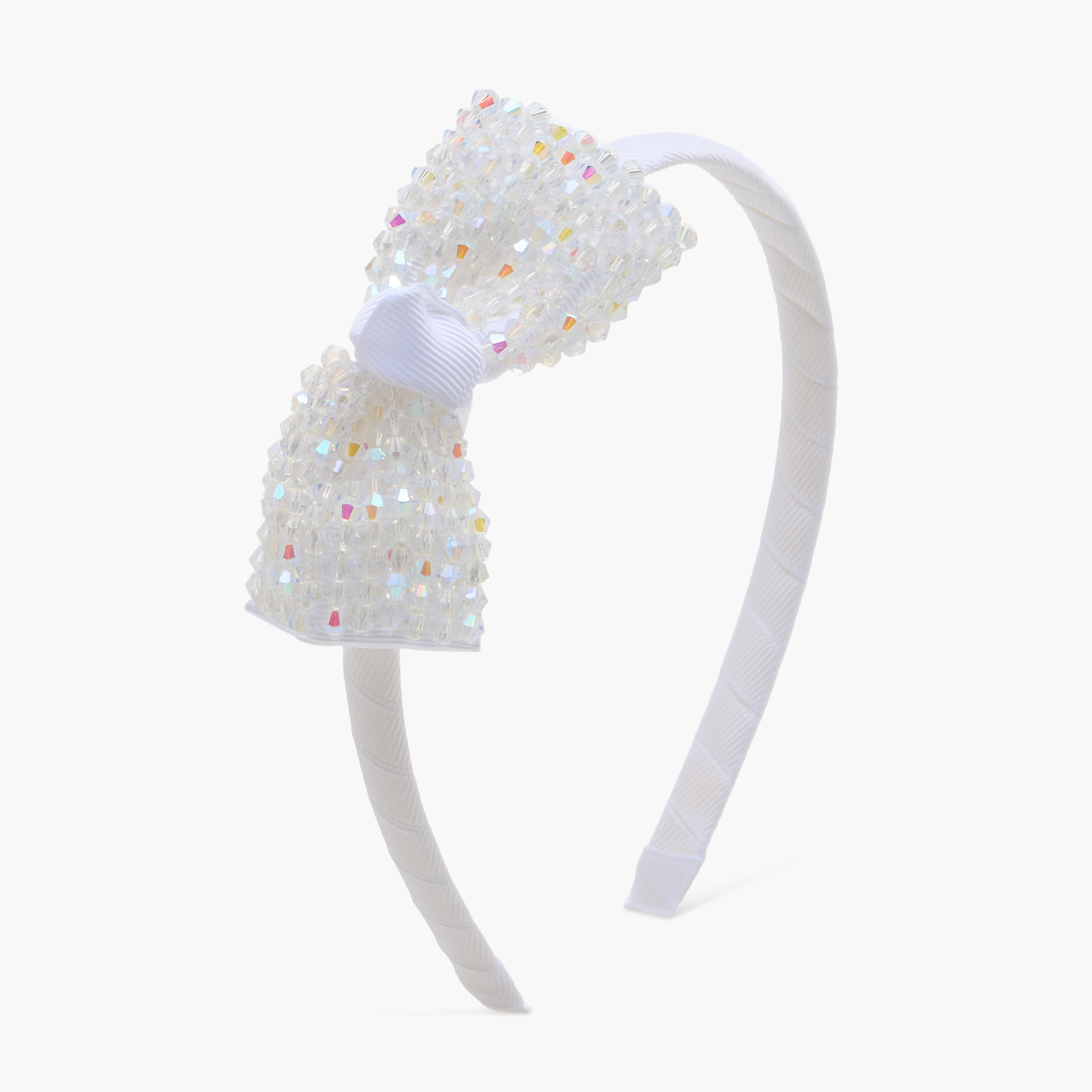 Charmz Beaded Bow Applique Hairband-girls-accessories-hairaccessories-image-1
