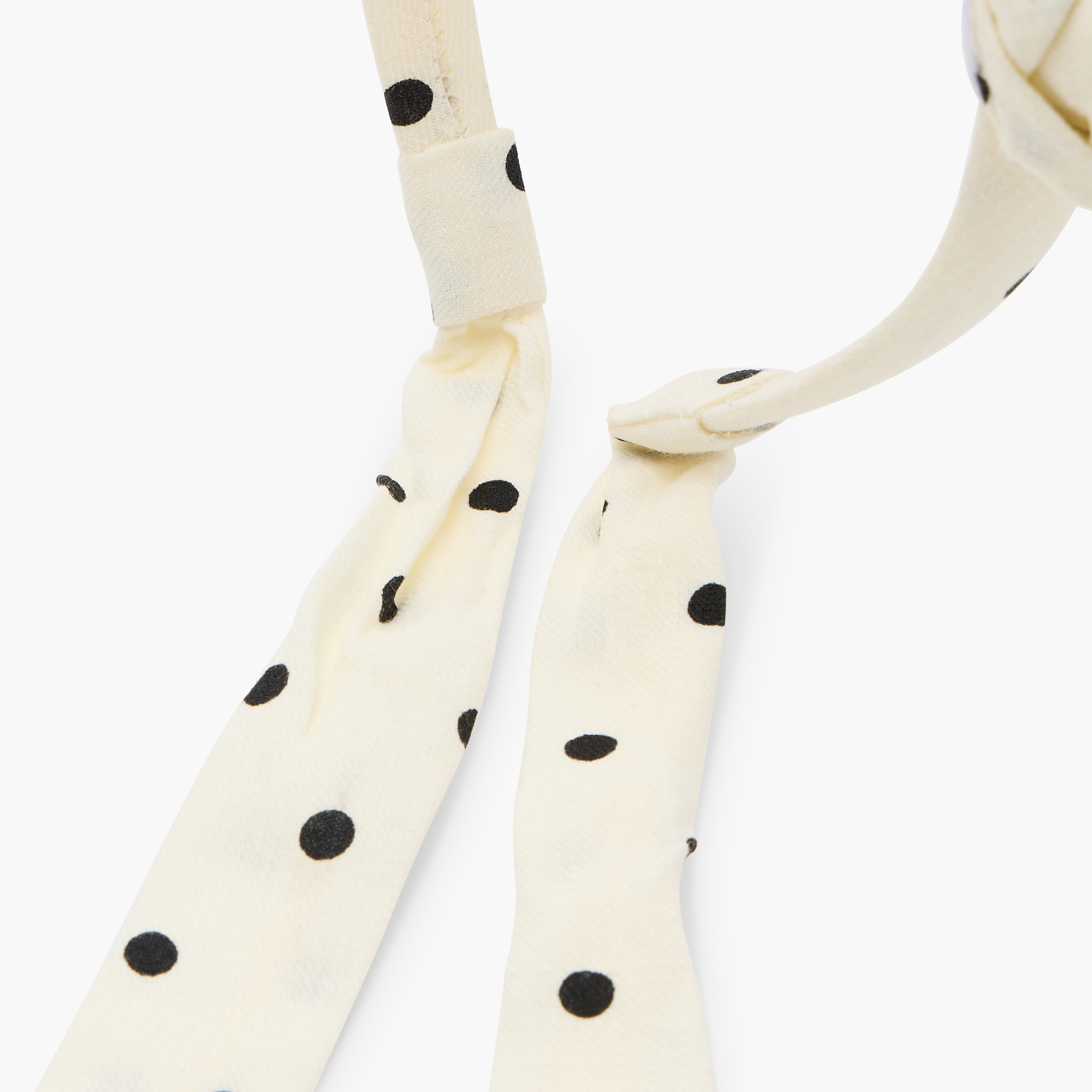 Charmz Polka Dot Print Hairband with Tie-Up-girls-accessories-hairaccessories-image-4