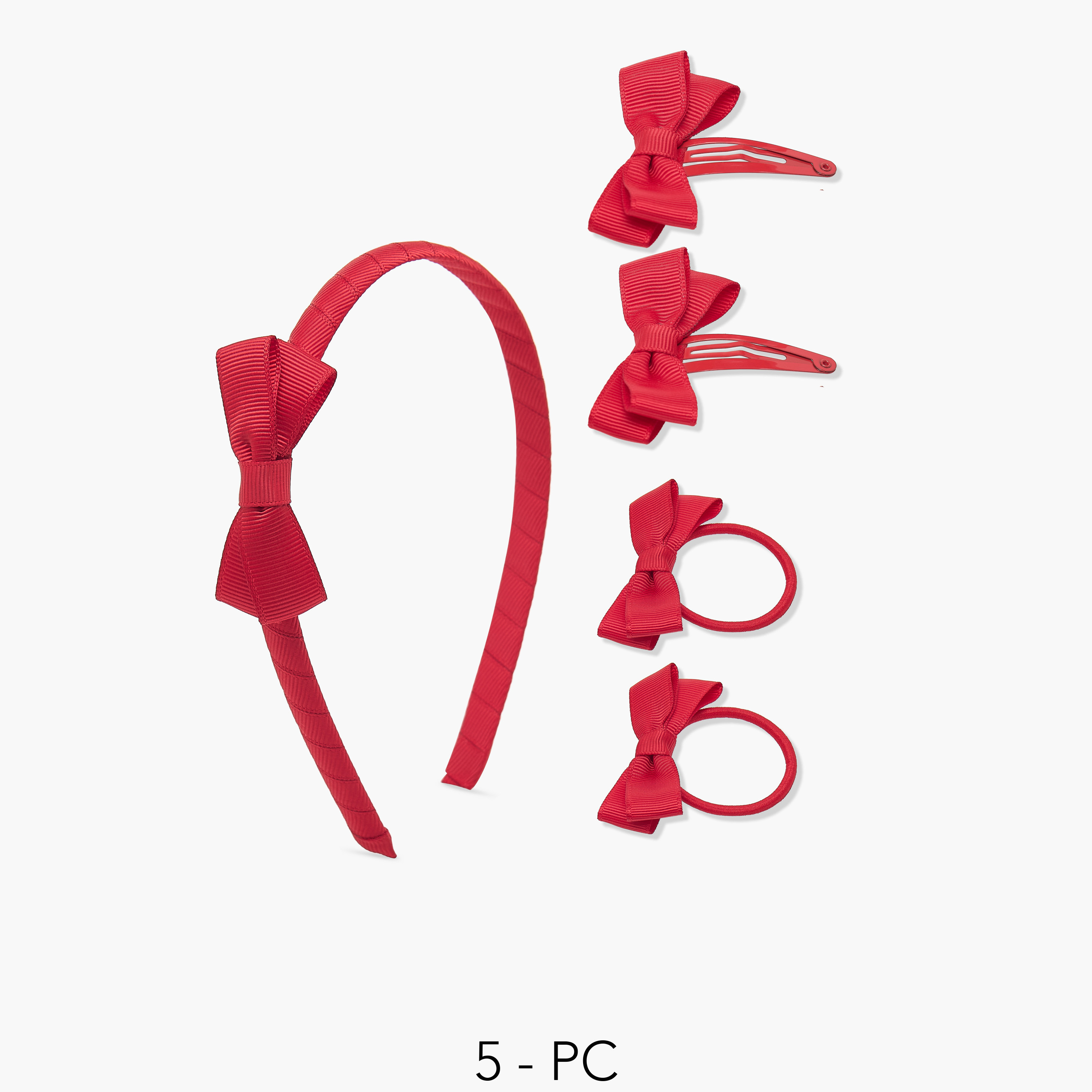 Charmz Bow Applique 5-Piece Hair Accessory Set-girls-accessories-hairaccessories-image-1
