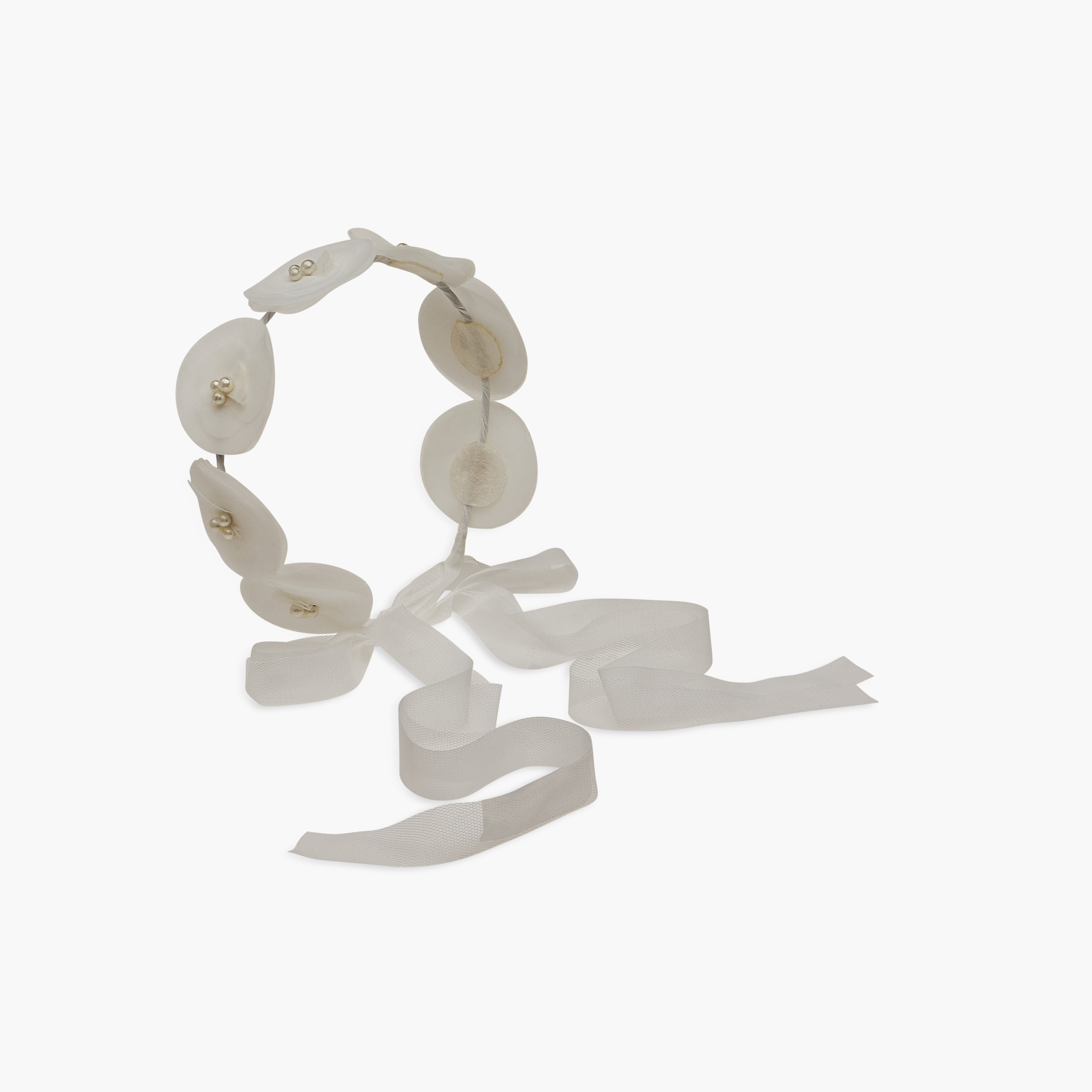Charmz Pearl Embellished Hairband with Tie Detail-girls-accessories-hairaccessories-image-1