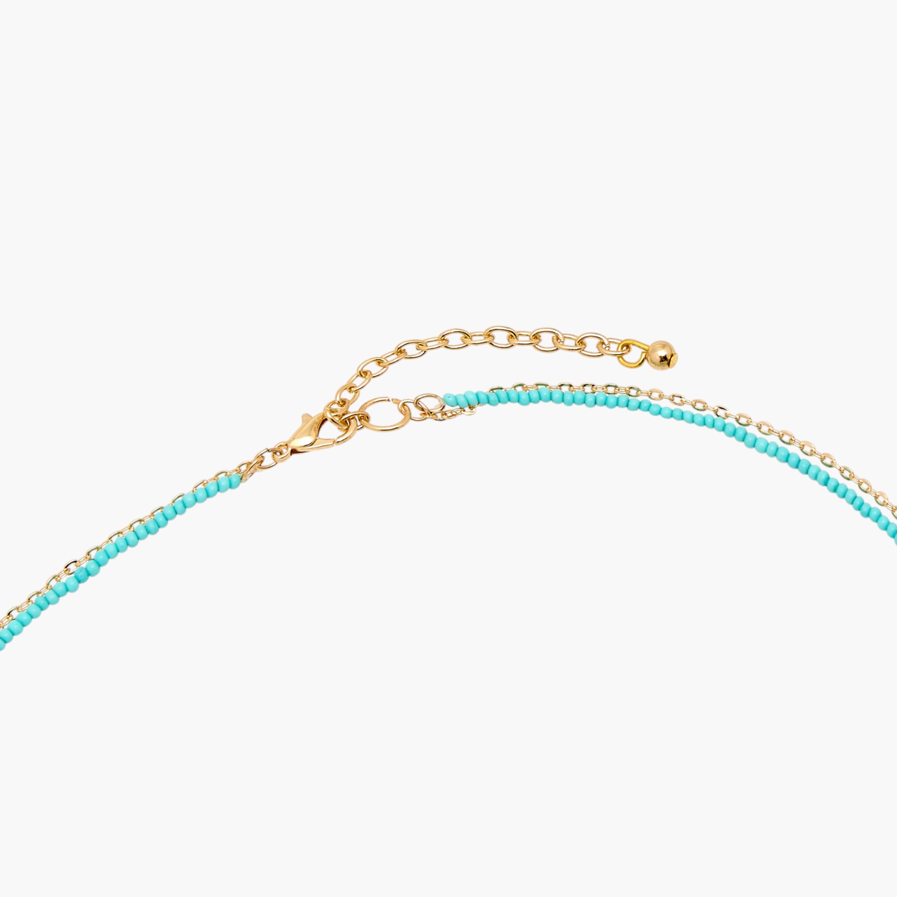 Charmz Beaded Layered Necklace with Lobster Clasp Closure-girls-accessories-jewellery-image-4