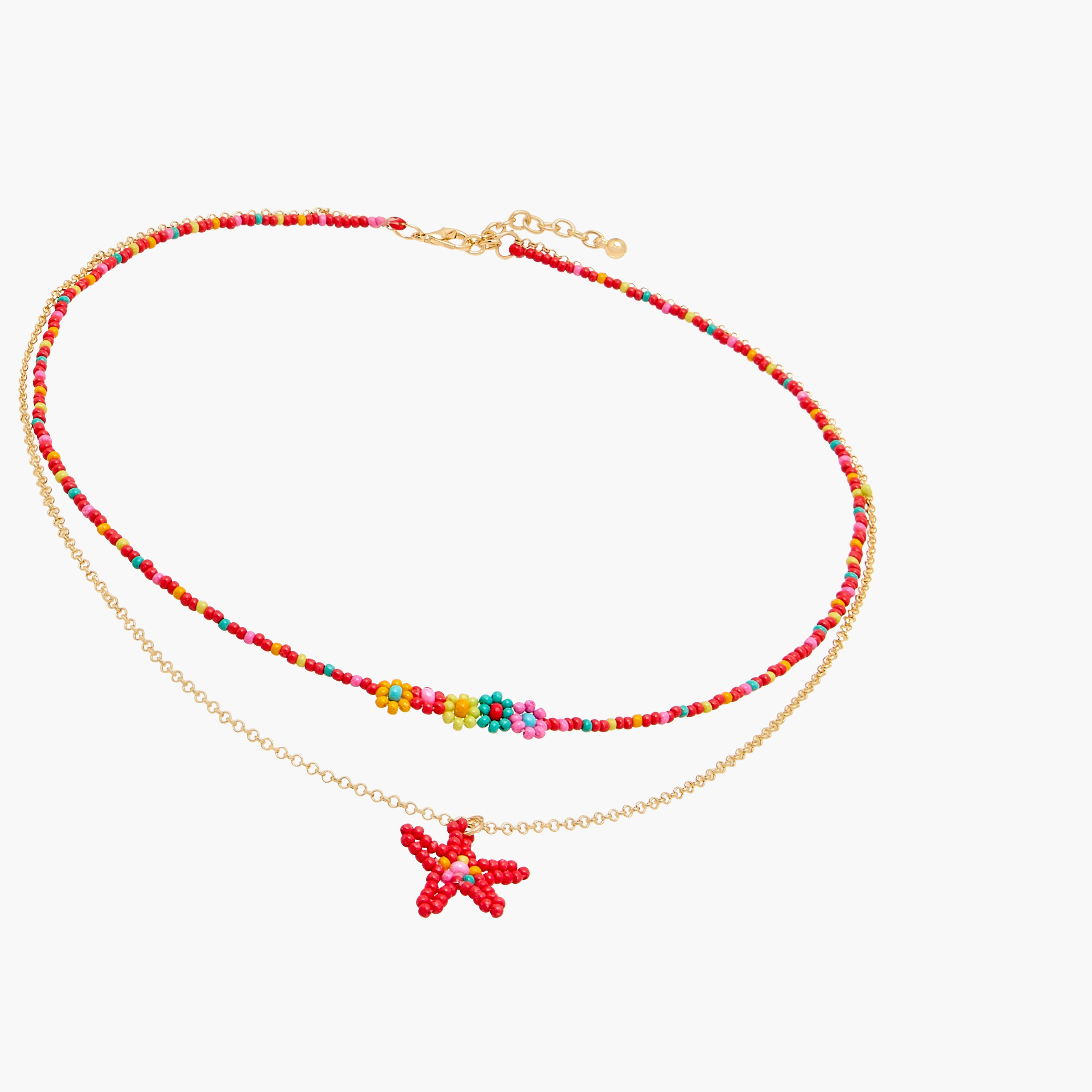 Charmz Beaded Layered Necklace with Lobster Clasp Closure-girls-accessories-jewellery-image-2