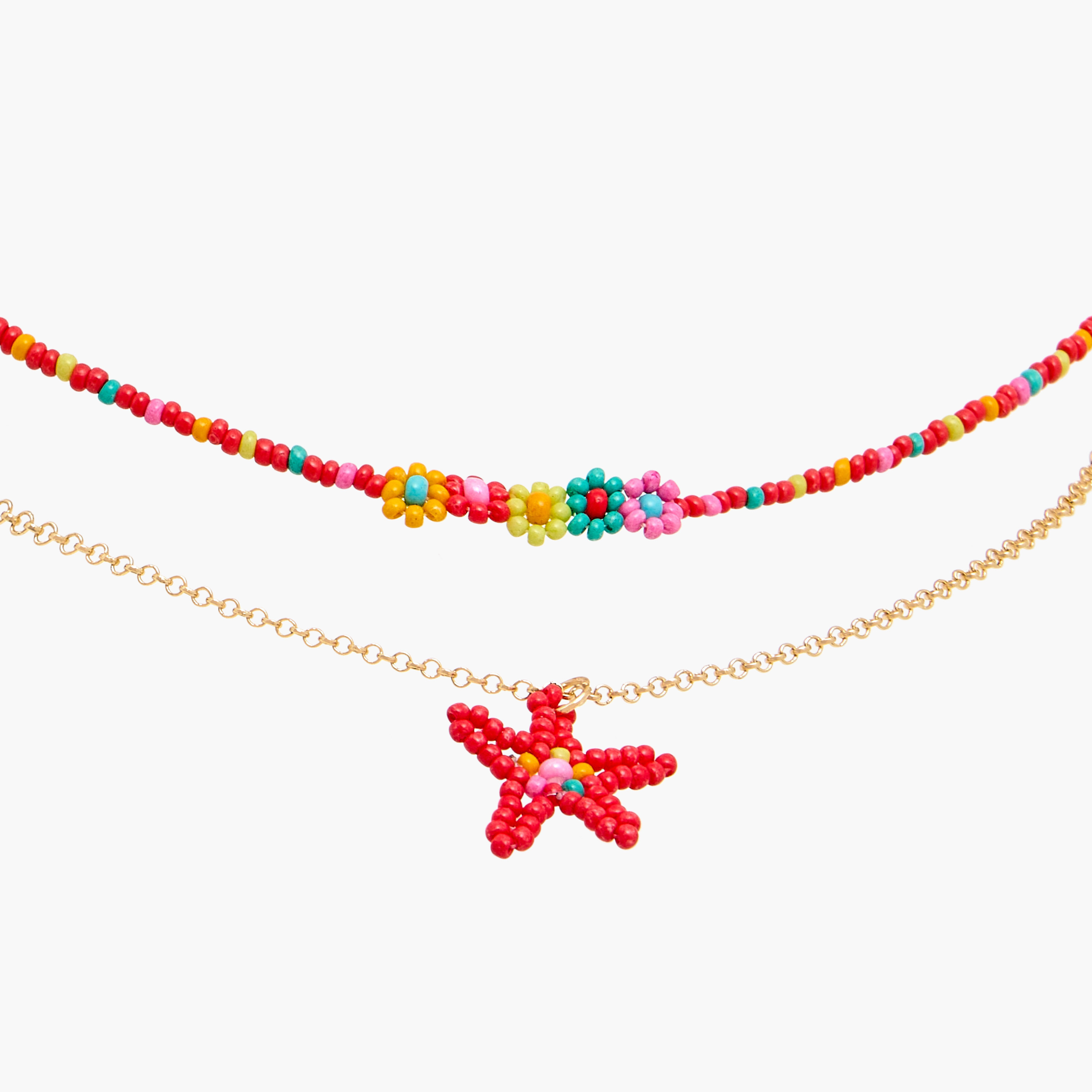 Charmz Beaded Layered Necklace with Lobster Clasp Closure-girls-accessories-jewellery-image-3