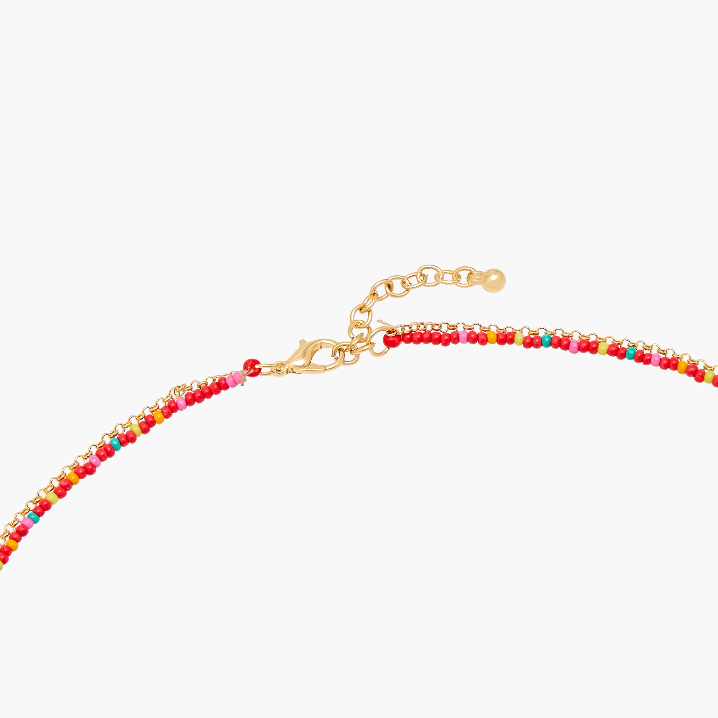 Charmz Beaded Layered Necklace with Lobster Clasp Closure-girls-accessories-jewellery-image-4