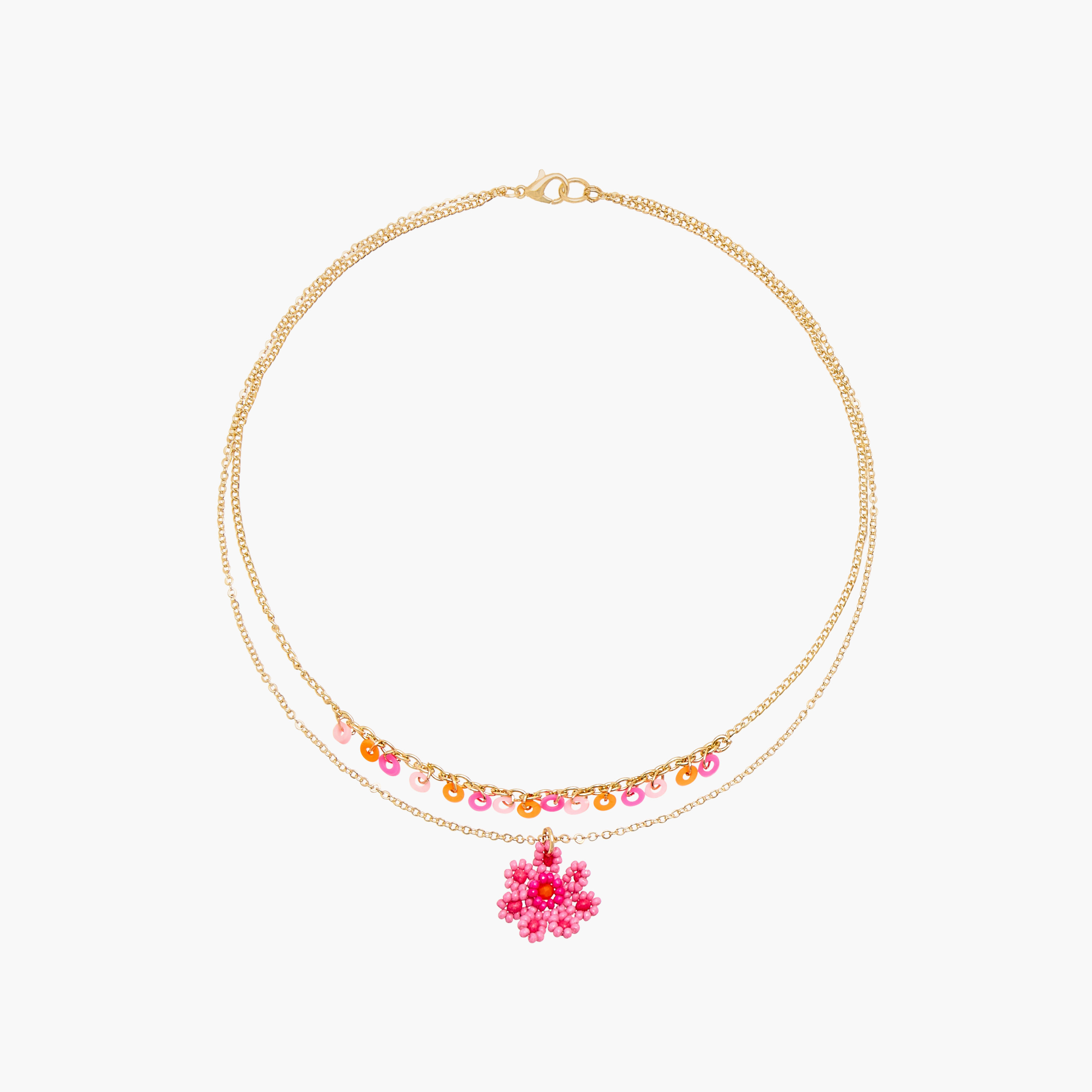 طقم حلق وعقد بدلاية زهرية مرصعة بالخرز من تشارمز-girls-accessories-jewellery-image-2