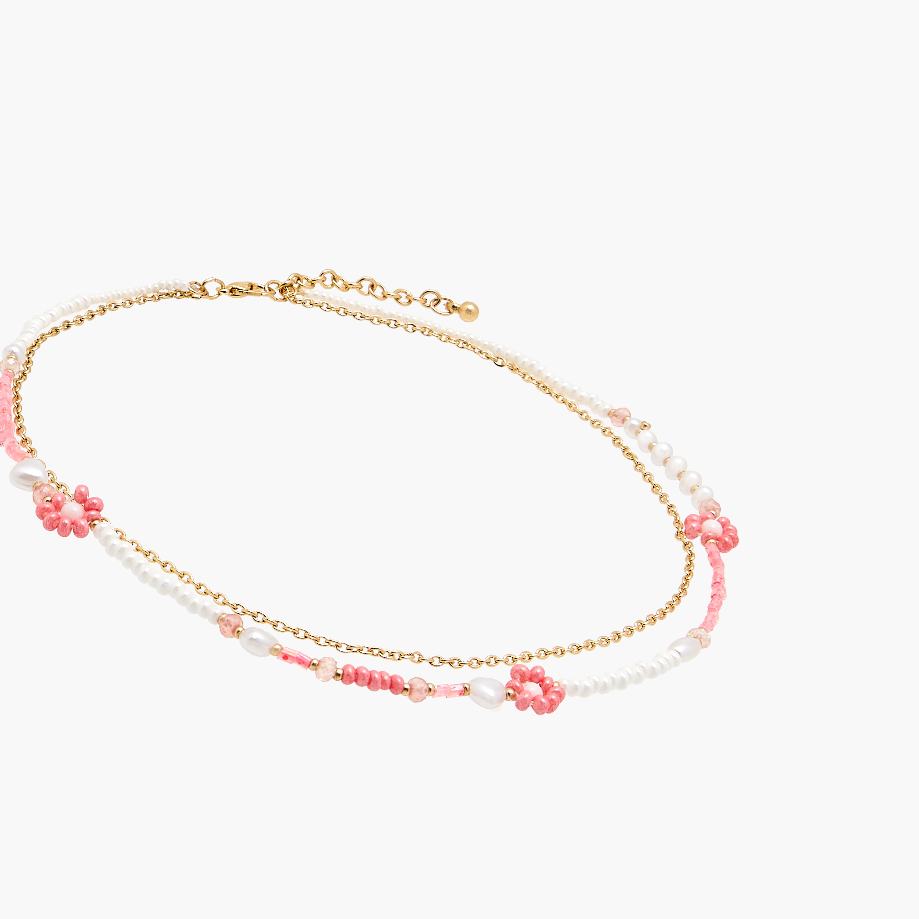 Charmz Beaded Layered Necklace with Lobster Clasp Closure-girls-accessories-jewellery-image-2