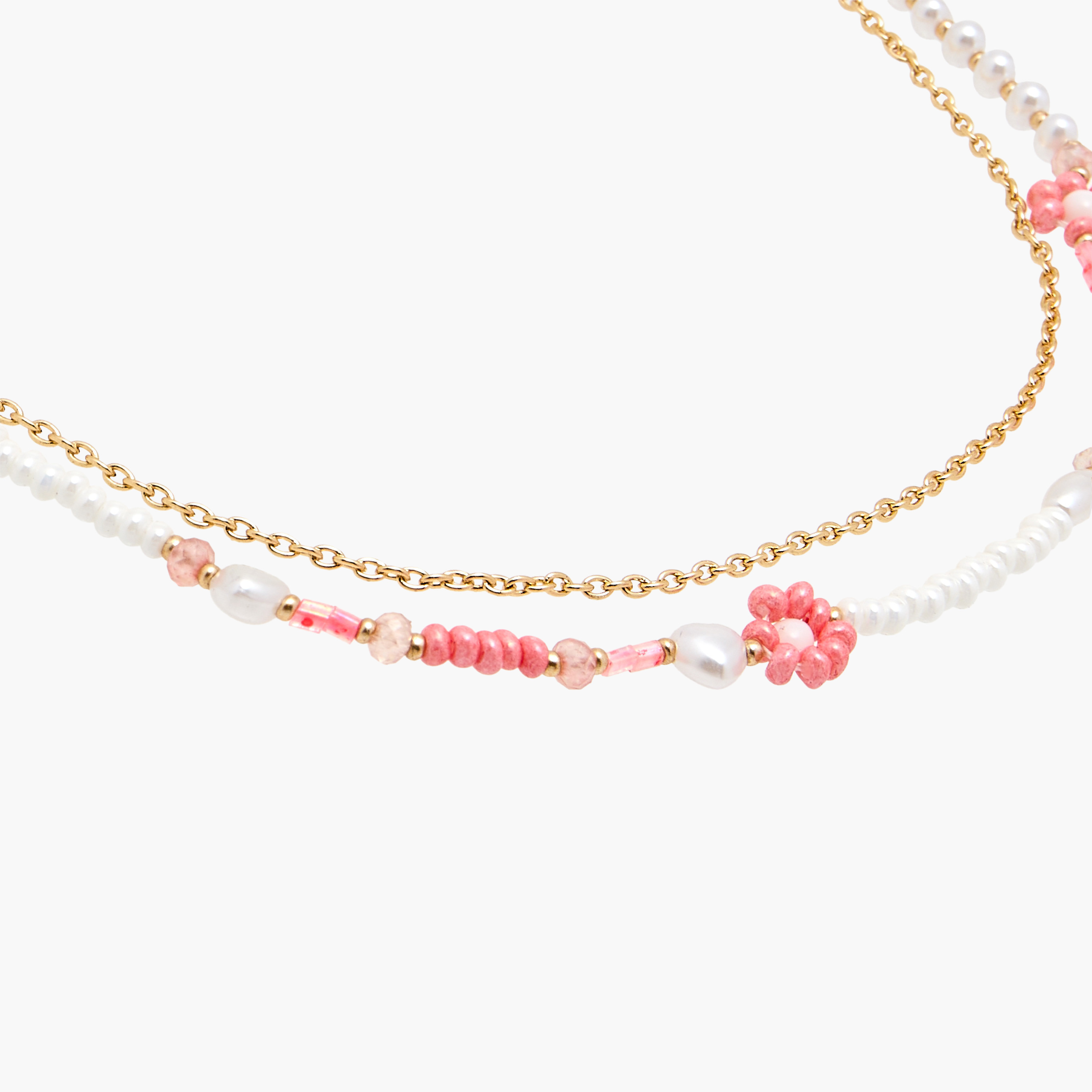 Charmz Beaded Layered Necklace with Lobster Clasp Closure-girls-accessories-jewellery-image-3