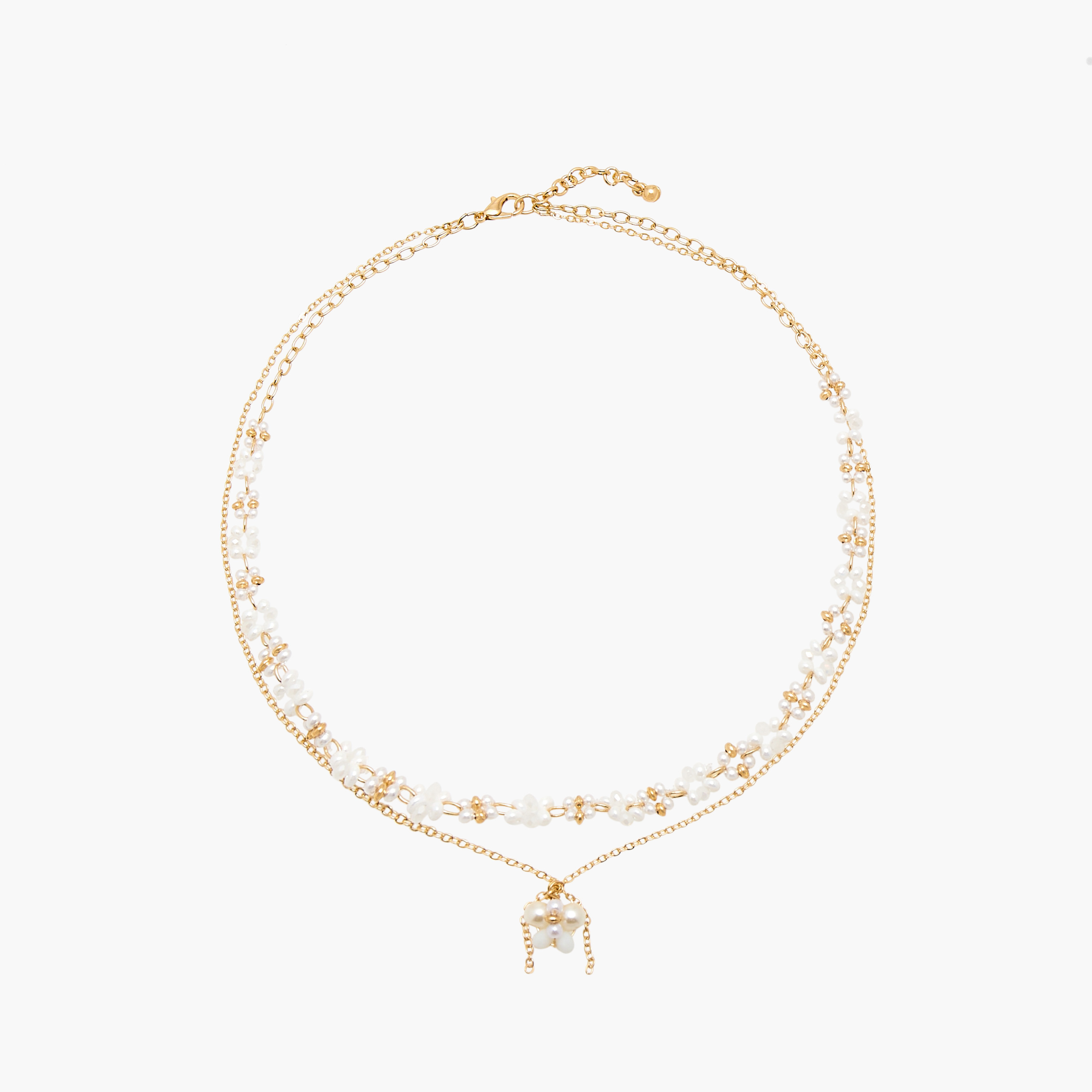 Charmz Beaded Layered Necklace with Lobster Clasp Closure-girls-accessories-jewellery-image-1
