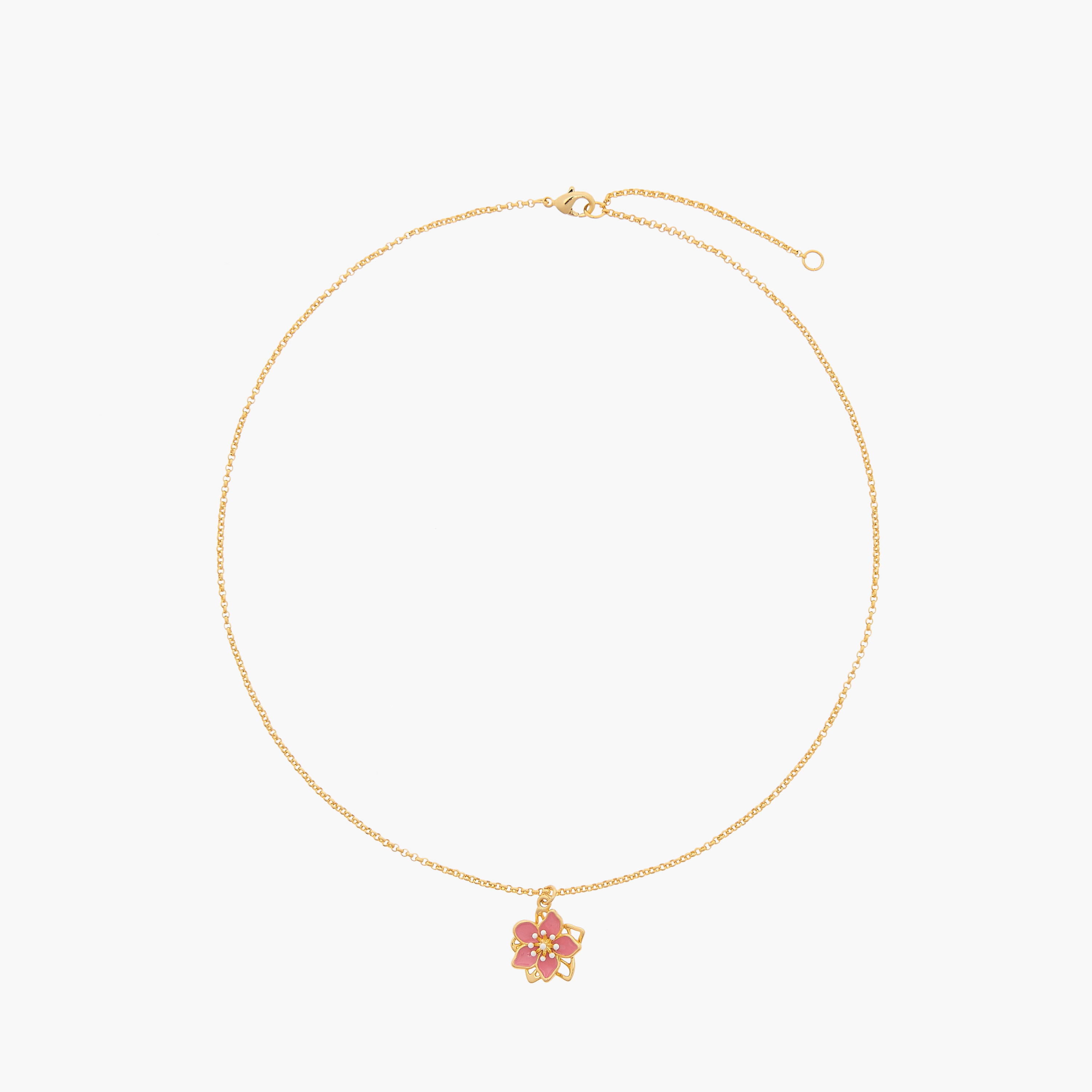 Charmz Floral Pendant Necklace with Lobster Clasp Closure-girls-accessories-jewellery-image-1