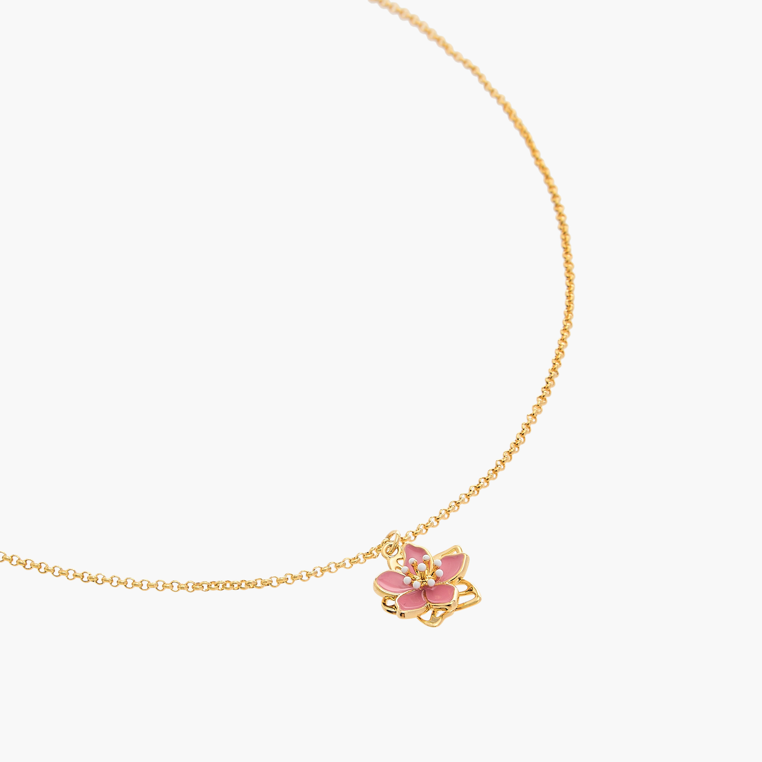 Charmz Floral Pendant Necklace with Lobster Clasp Closure-girls-accessories-jewellery-image-2