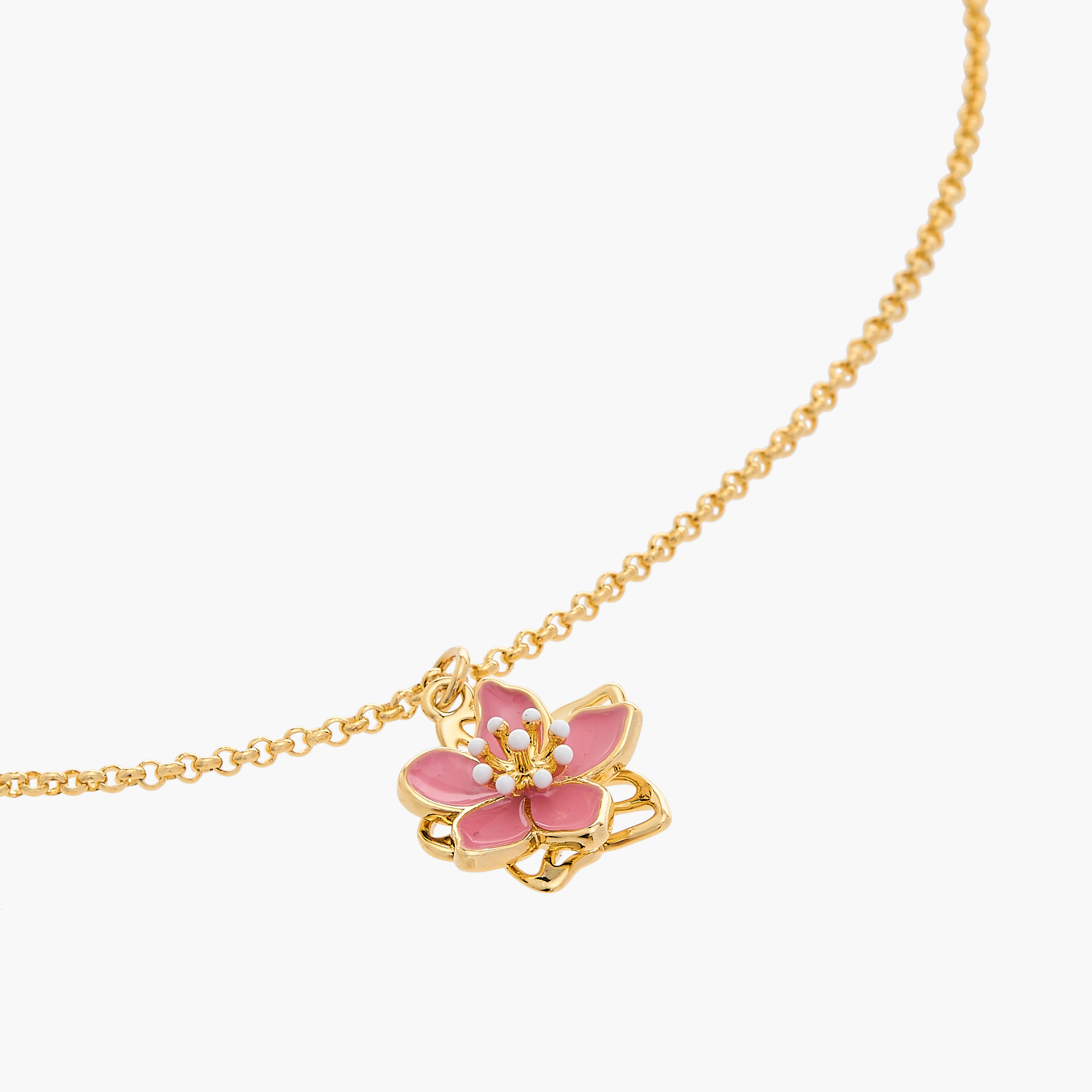 Charmz Floral Pendant Necklace with Lobster Clasp Closure-girls-accessories-jewellery-image-4