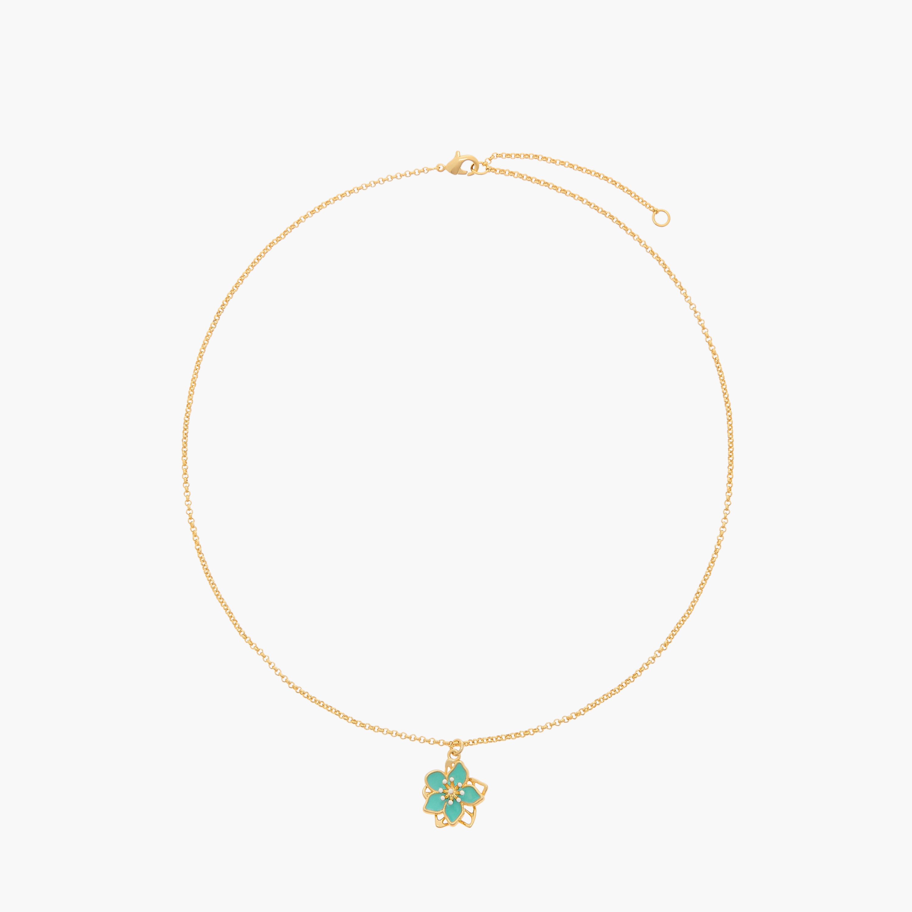 Charmz Floral Pendant Necklace with Lobster Clasp Closure-girls-accessories-jewellery-image-1