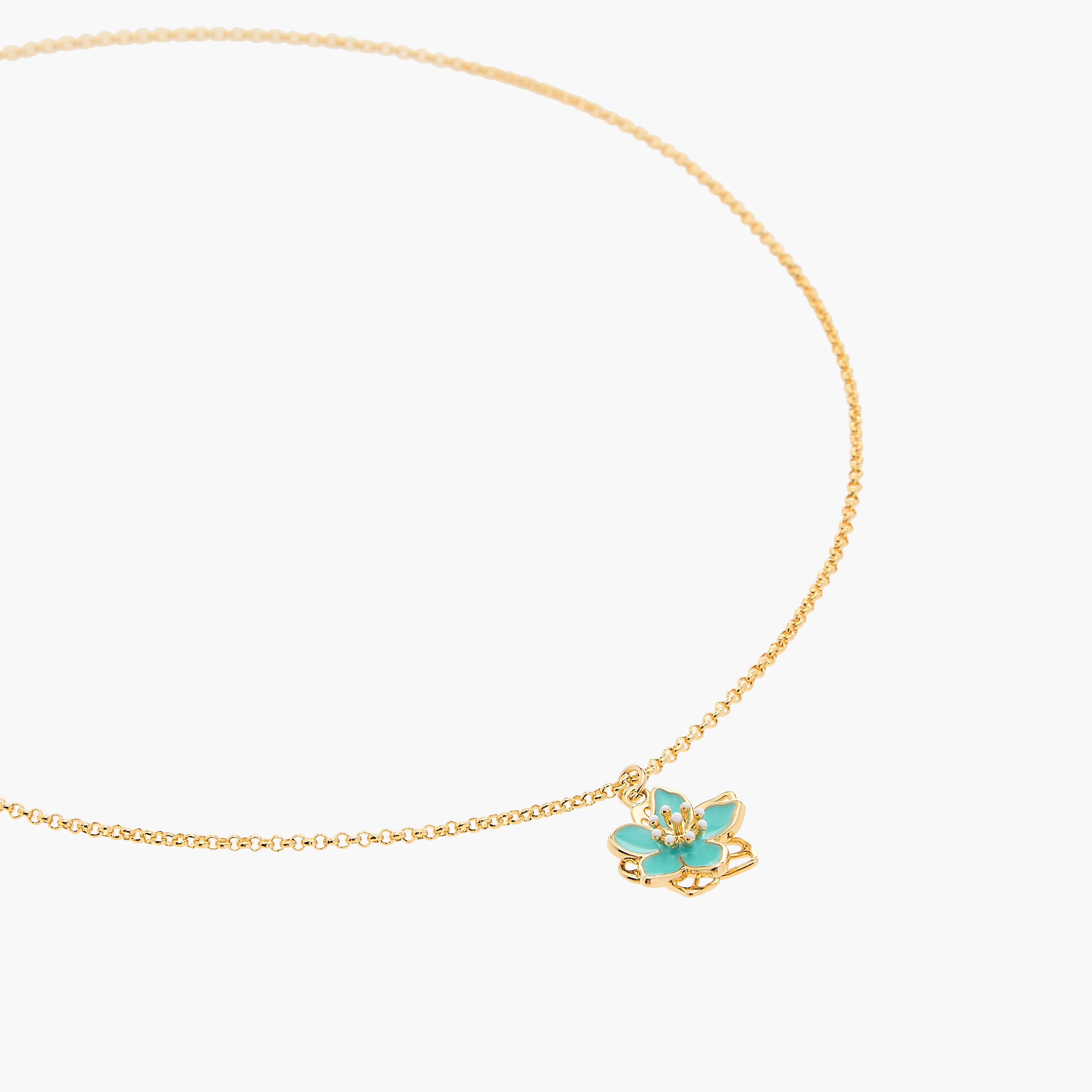 Charmz Floral Pendant Necklace with Lobster Clasp Closure-girls-accessories-jewellery-image-2