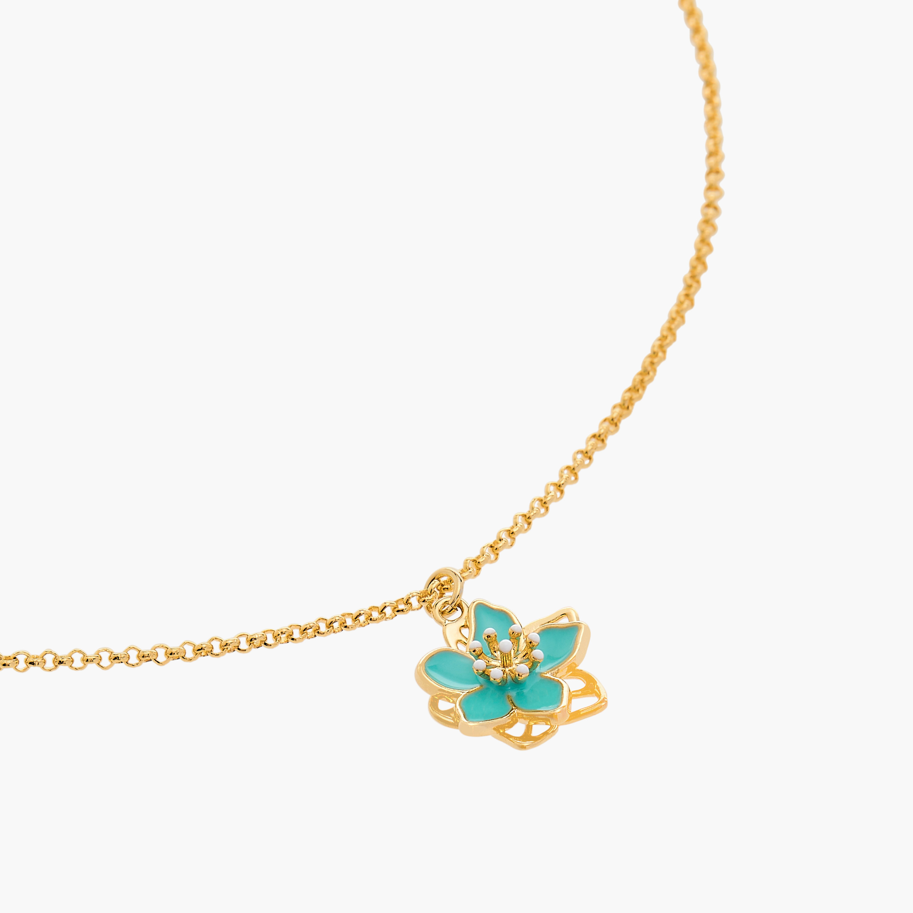 Charmz Floral Pendant Necklace with Lobster Clasp Closure-girls-accessories-jewellery-image-4