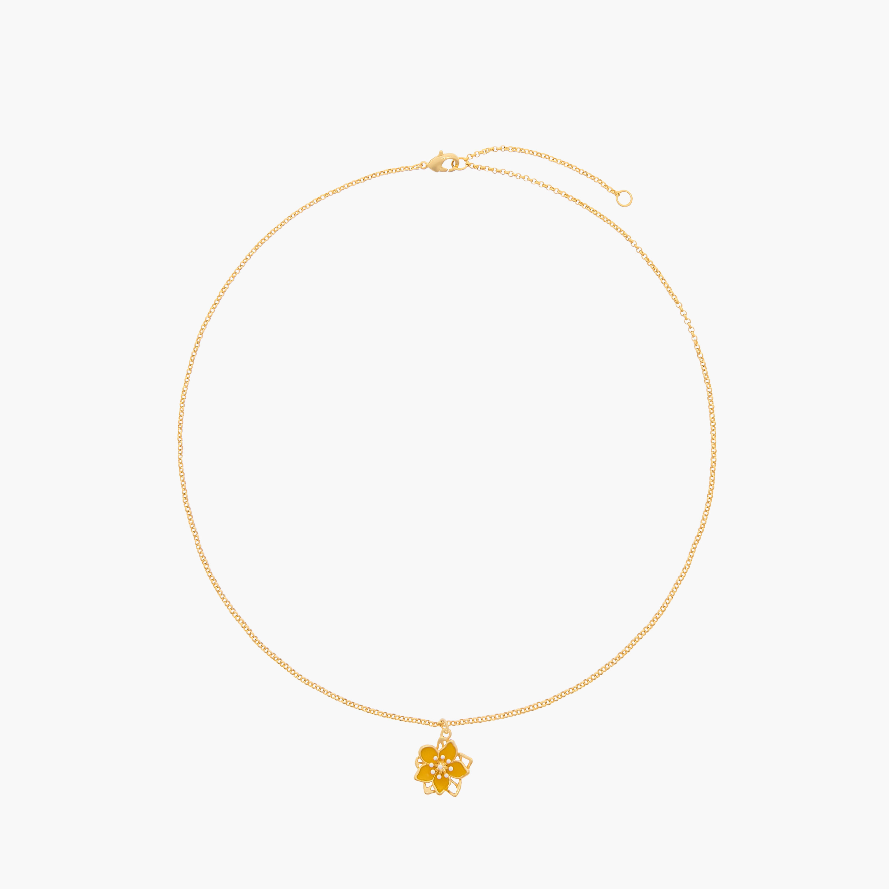 Charmz Floral Pendant Necklace with Lobster Clasp Closure-girls-accessories-jewellery-image-1