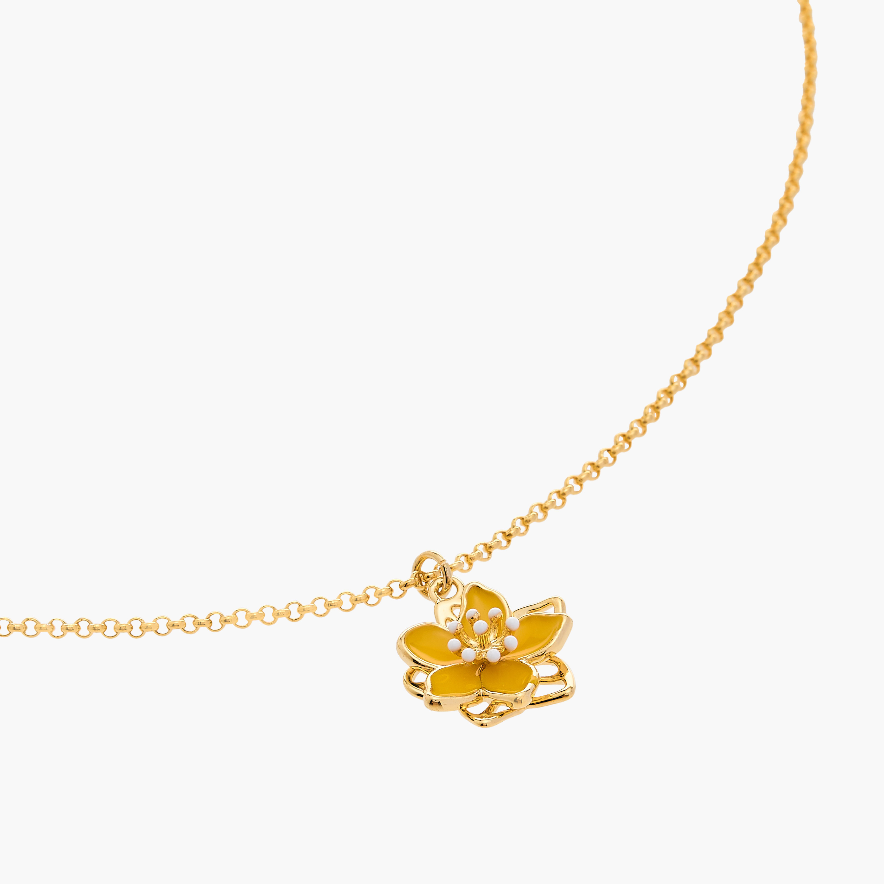 Charmz Floral Pendant Necklace with Lobster Clasp Closure-girls-accessories-jewellery-image-4